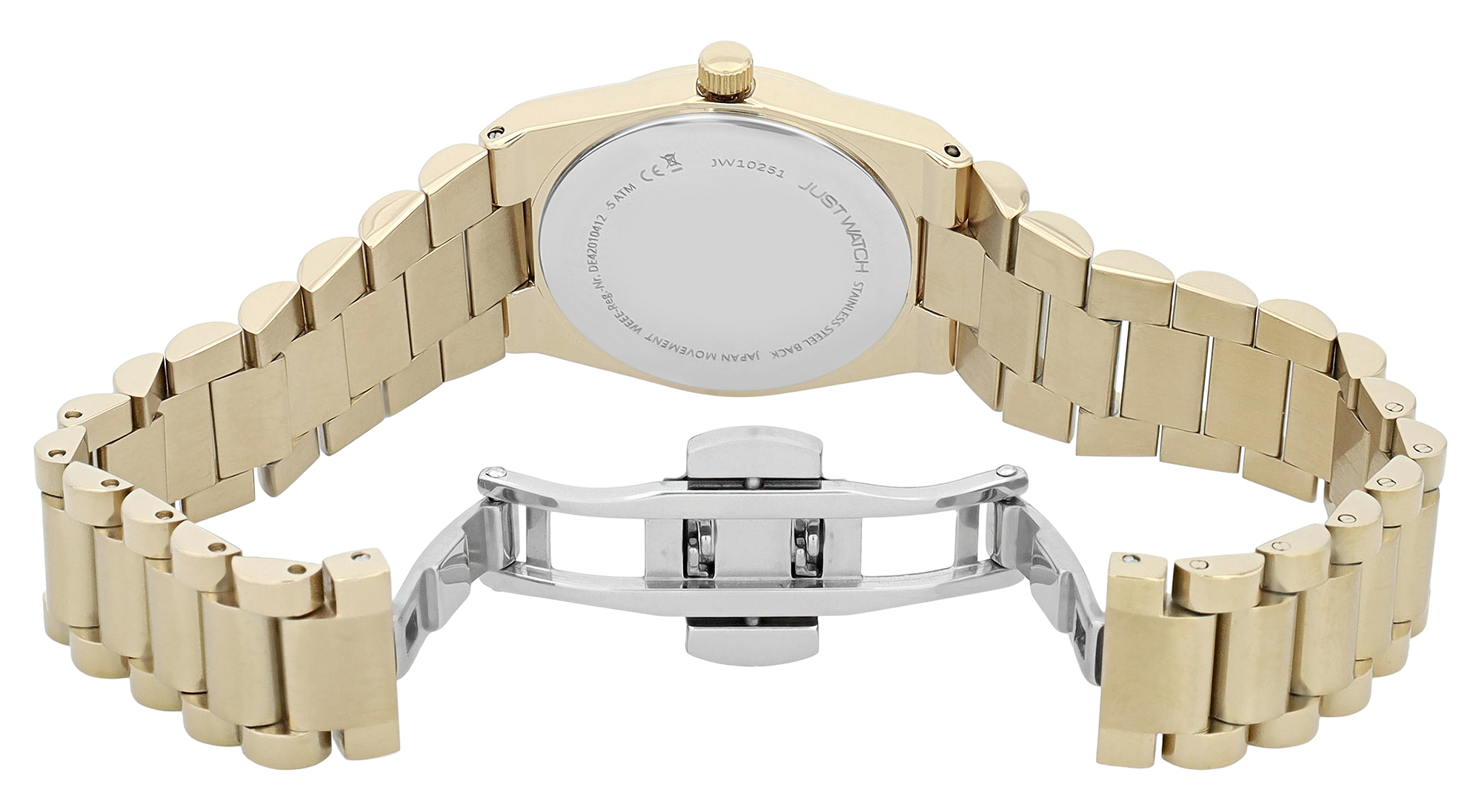 JUST WATCH Damenuhr "Elin" mit Edelstahlband, Ø 30 mm, 5ATM, goldfarben/ silberfarben