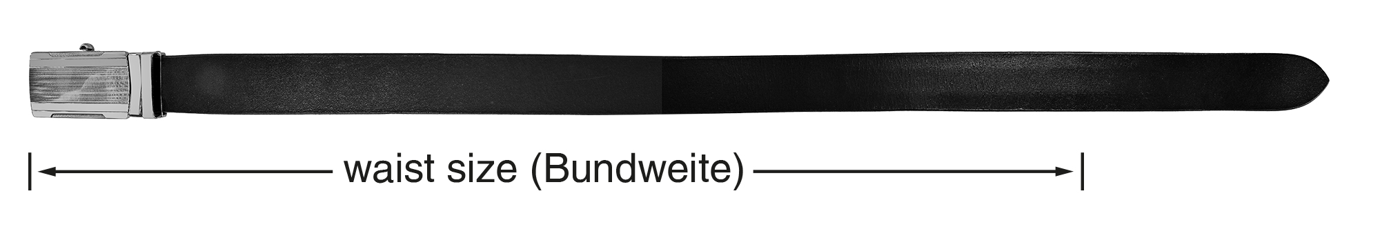 Leonardo Verrelli Echtleder Automatik-Gürtel, max. 110 cm/ 35 mm, schwarz - kürzbar