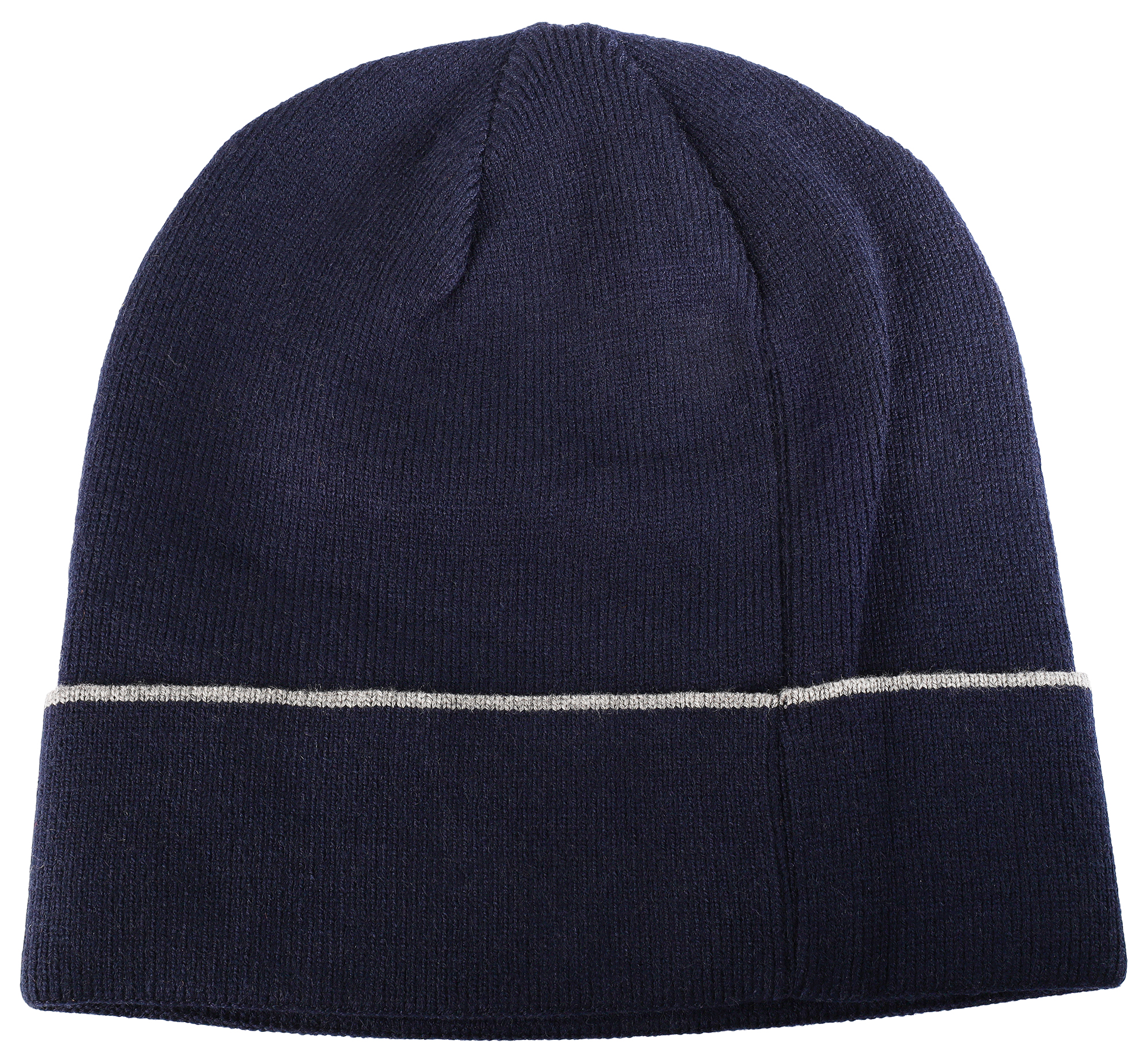 Akzent Strickmütze (mit Umschlag) für Herren, VE-4, dunkelblau