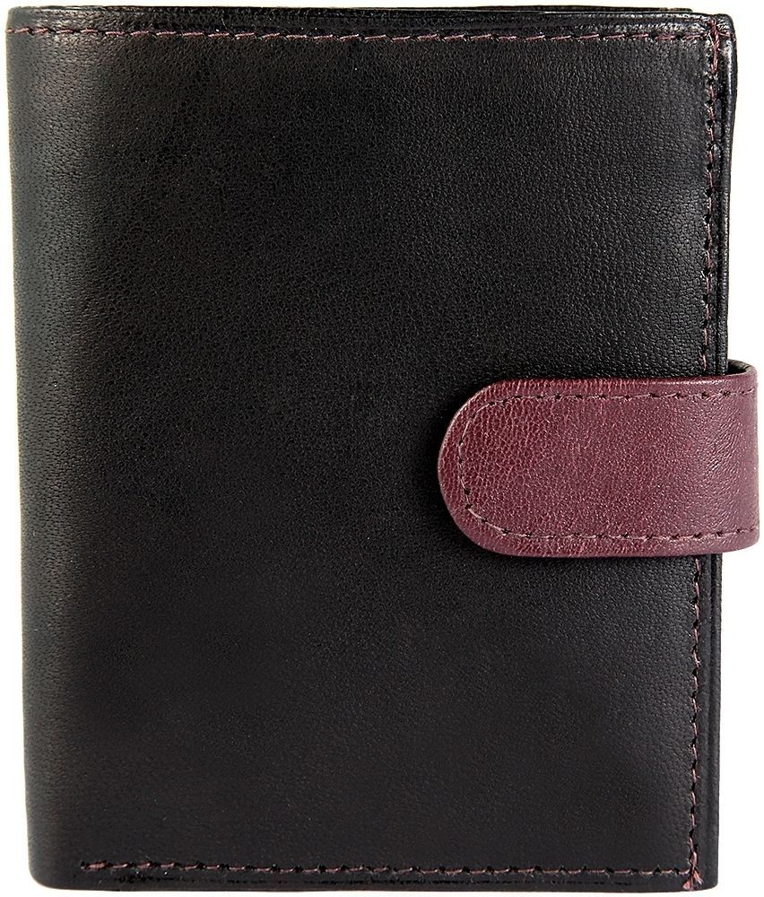 SteinMeister Herren Geldbörse aus Echtleder, Hochformat, schwarz/ bordeaux