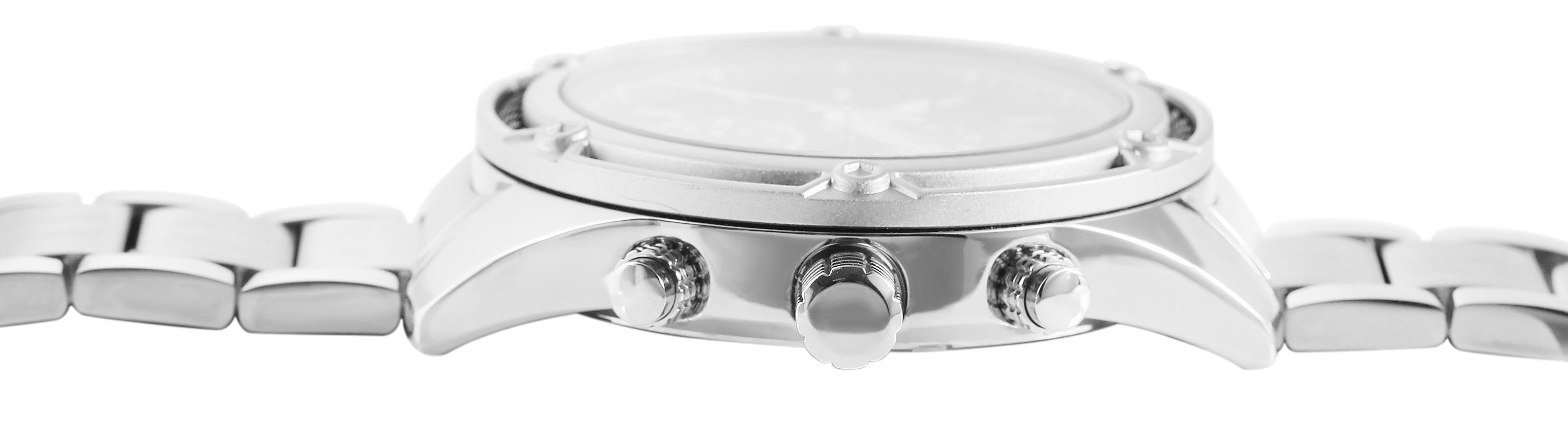 Raptor Limited Herrenuhr "Maher" mit Edelstahlarmband und Multifunktionsanzeige, silberfarben/schwarz