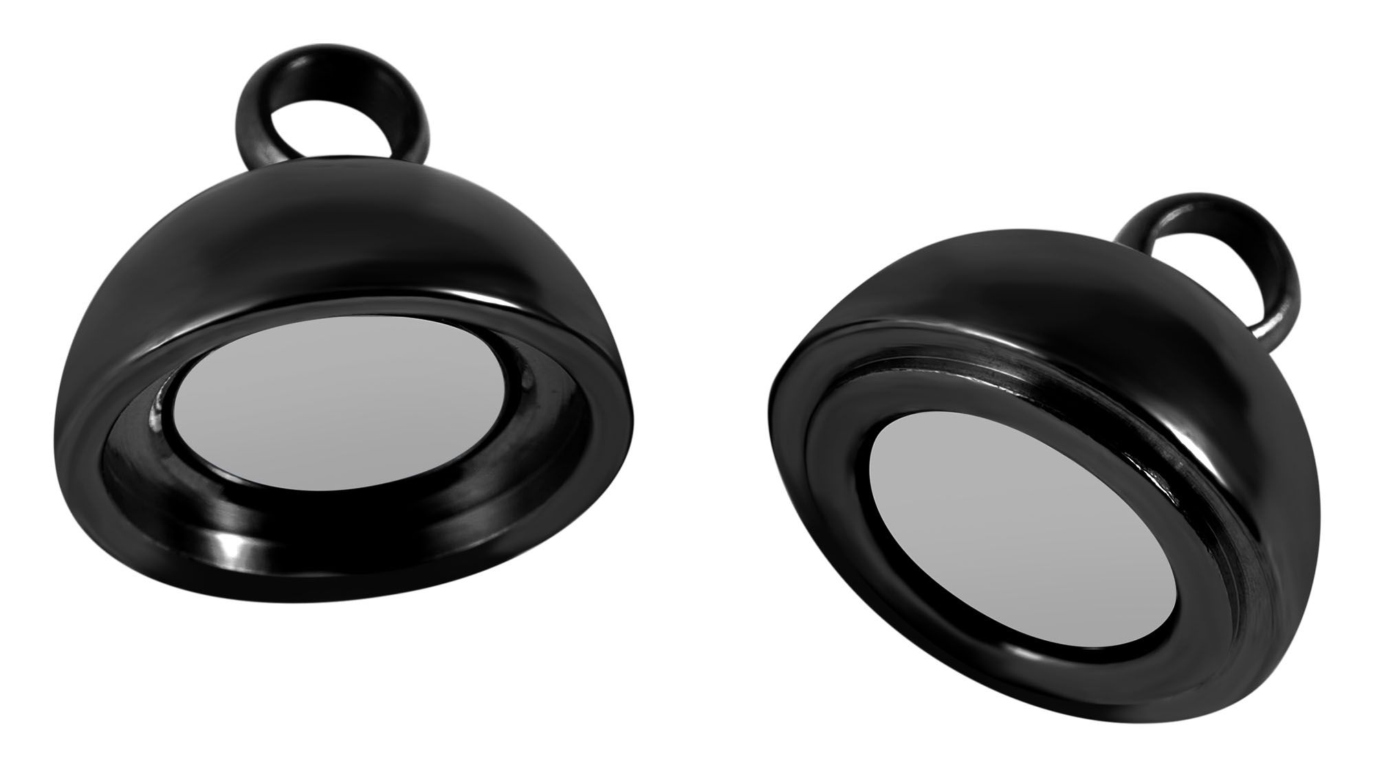 Magnetschließe aus Edelstahl, schwarz/ionenplattiert, Ø 6 mm