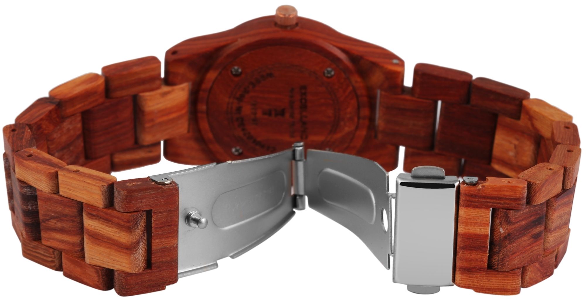 Excellanc Damenarmbanduhr aus Sandelholz Gleiderarmband