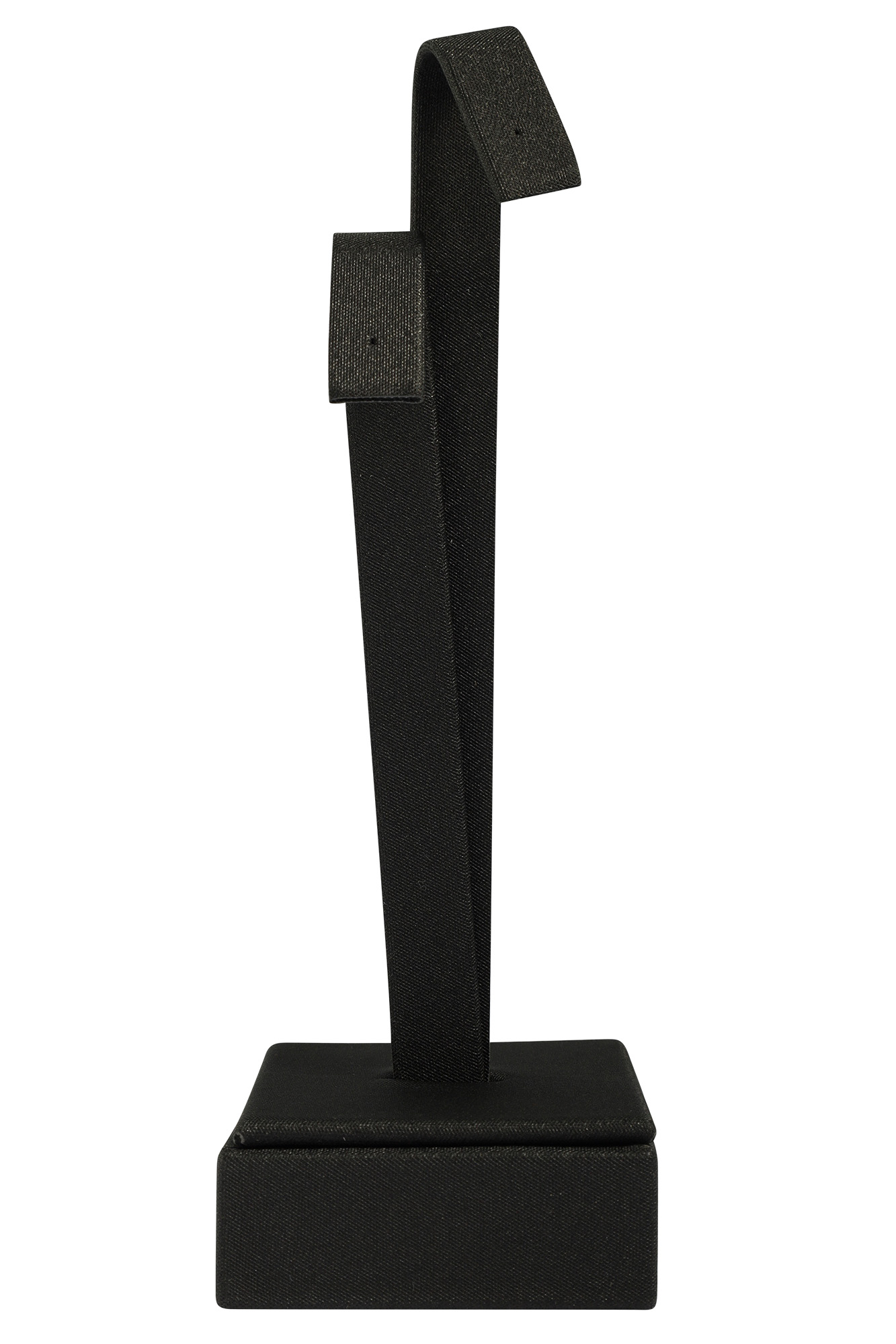 Aufsteller für Ohrringe (Dekoserie Soft), PU-bezogen, schwarz