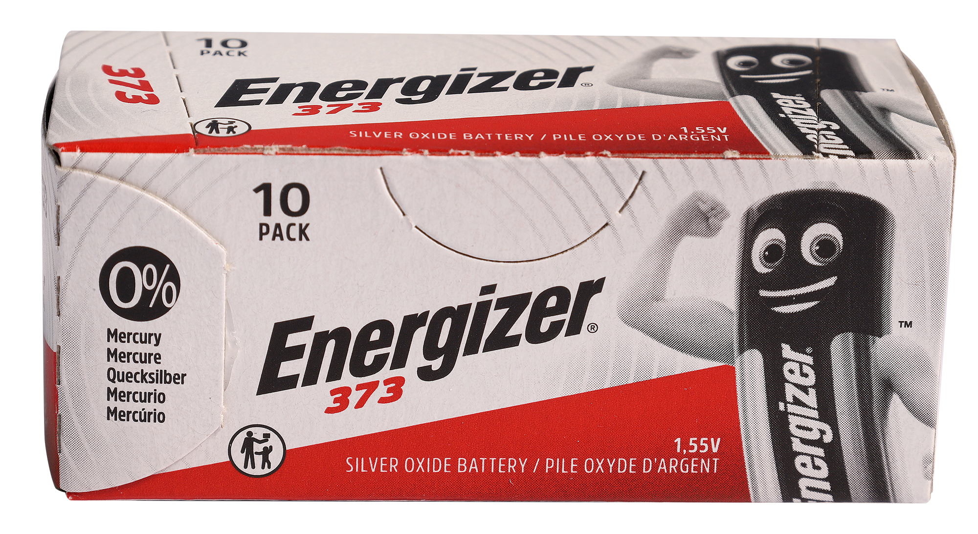 Energizer 373 Knopfzellen (10er-Pack) – 0% Quecksilber, 1,55V Silberoxid-Batterien