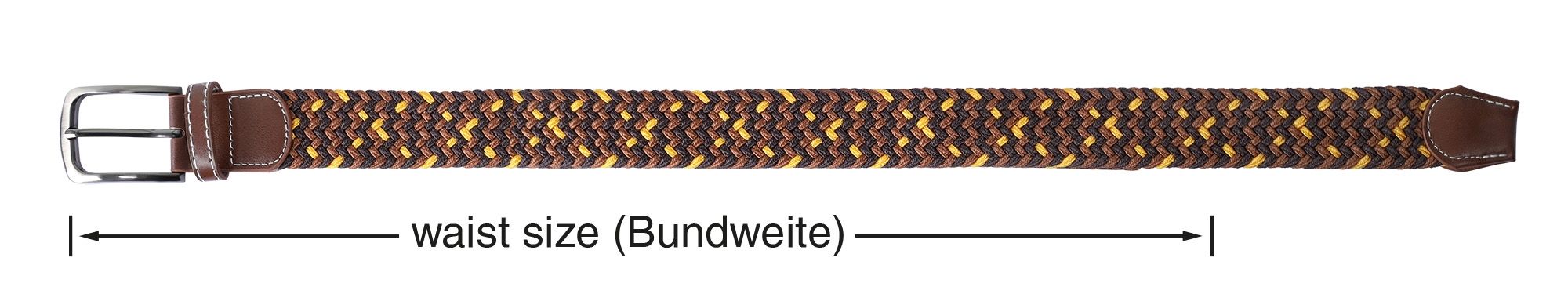 Flechtgürtel aus Textil in den Gr 120 cm (L)