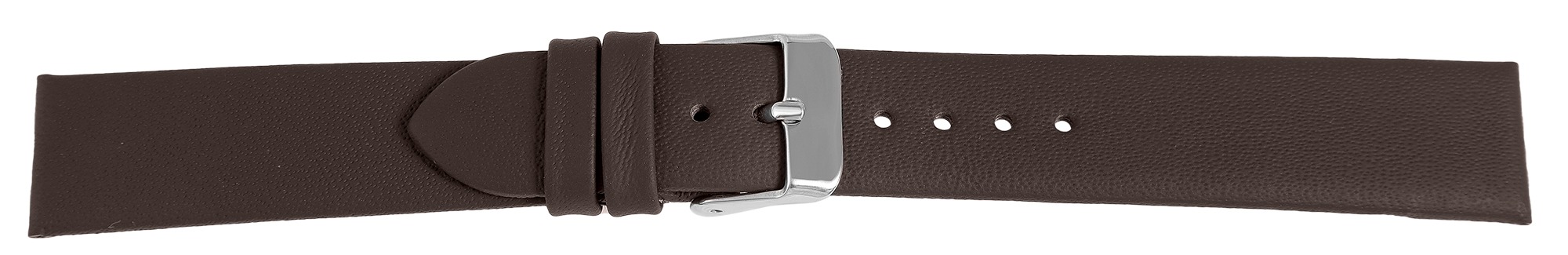 Echtleder-Uhrenarmband, braun, 18 mm