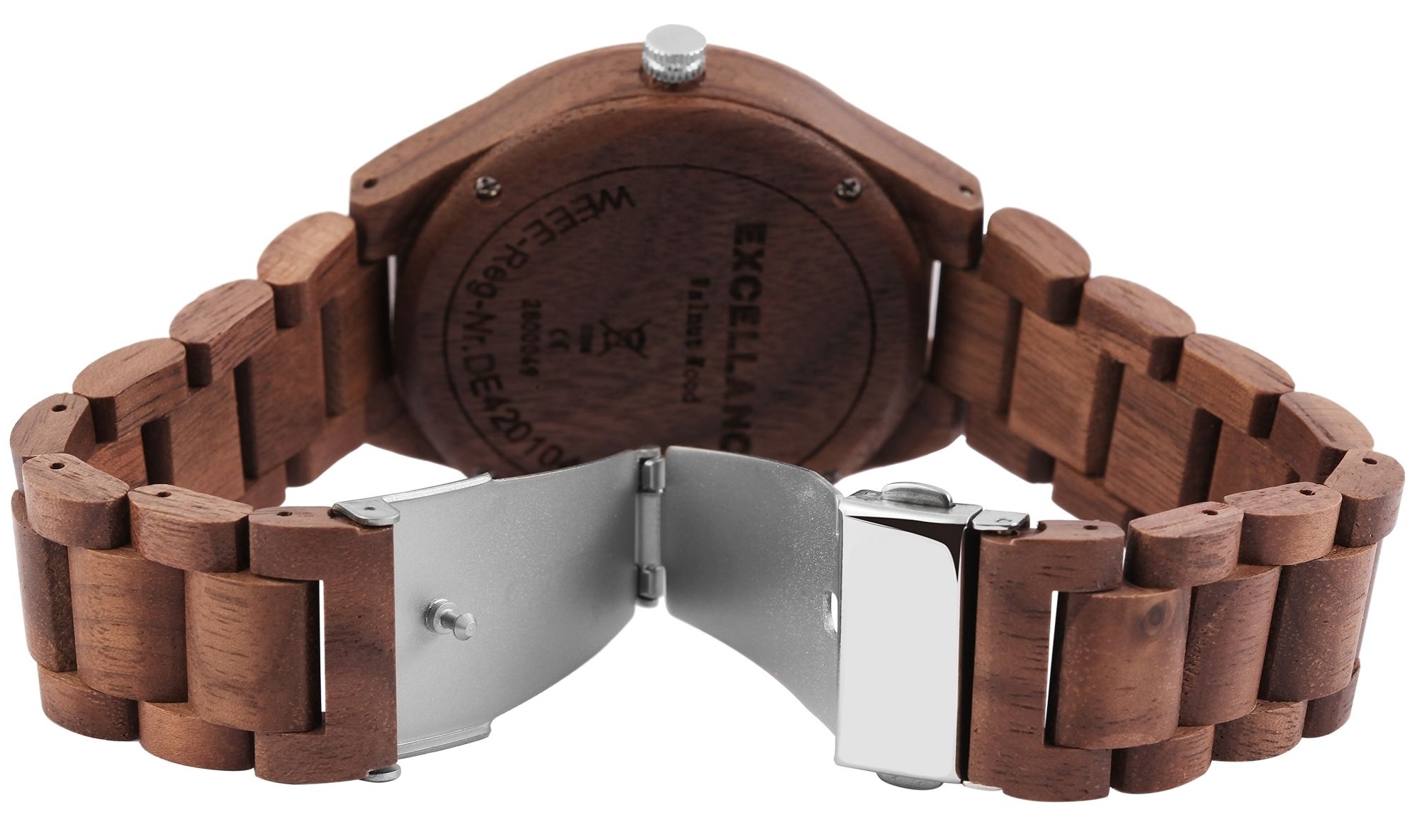 Excellanc Herrenarmbanduhr aus Walnussholz