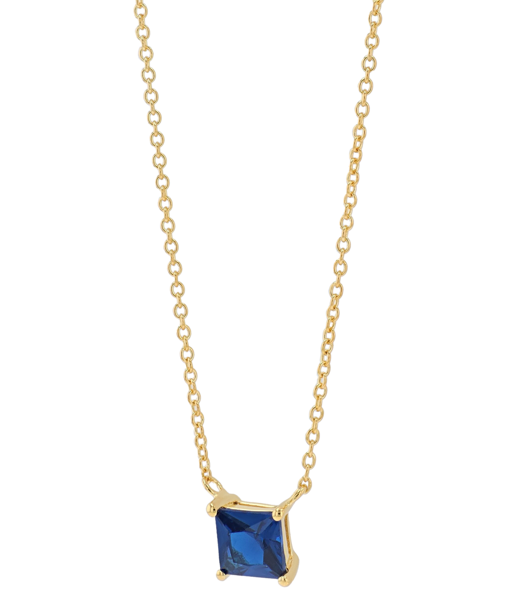 Sif Jakobs Jewellery 925/- Echt Silber Kette mit Zirkonia (blau) "Ellera Quadrato", vergoldet, 45 cm (kürzbar)