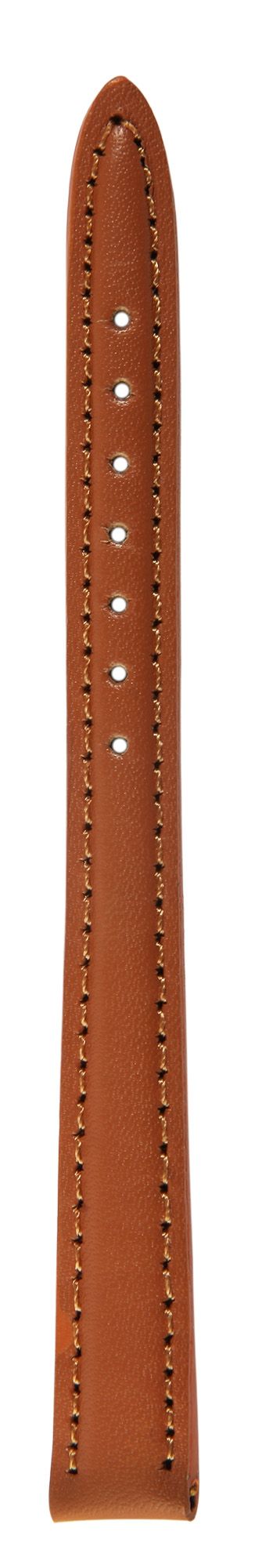 Echtleder-Uhrenarmband mit Naht, braun, 10 mm