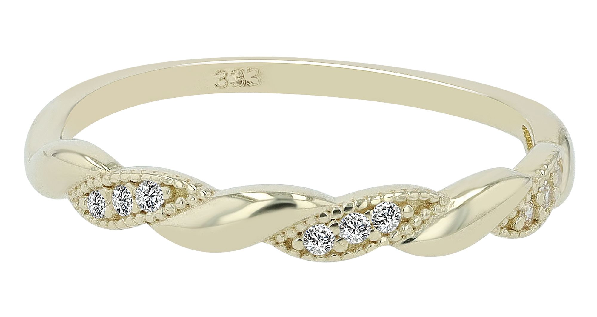 333/- Gold Ring "Akley", 8 Karat, Goldfarbig, Gr. 50