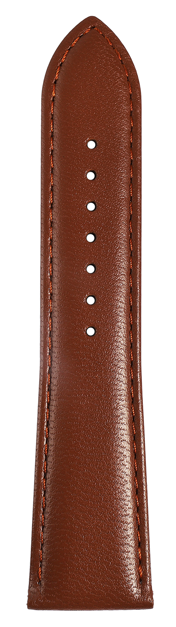Gr 20 mm Uhrenarmband aus Echtleder in braun, genäht