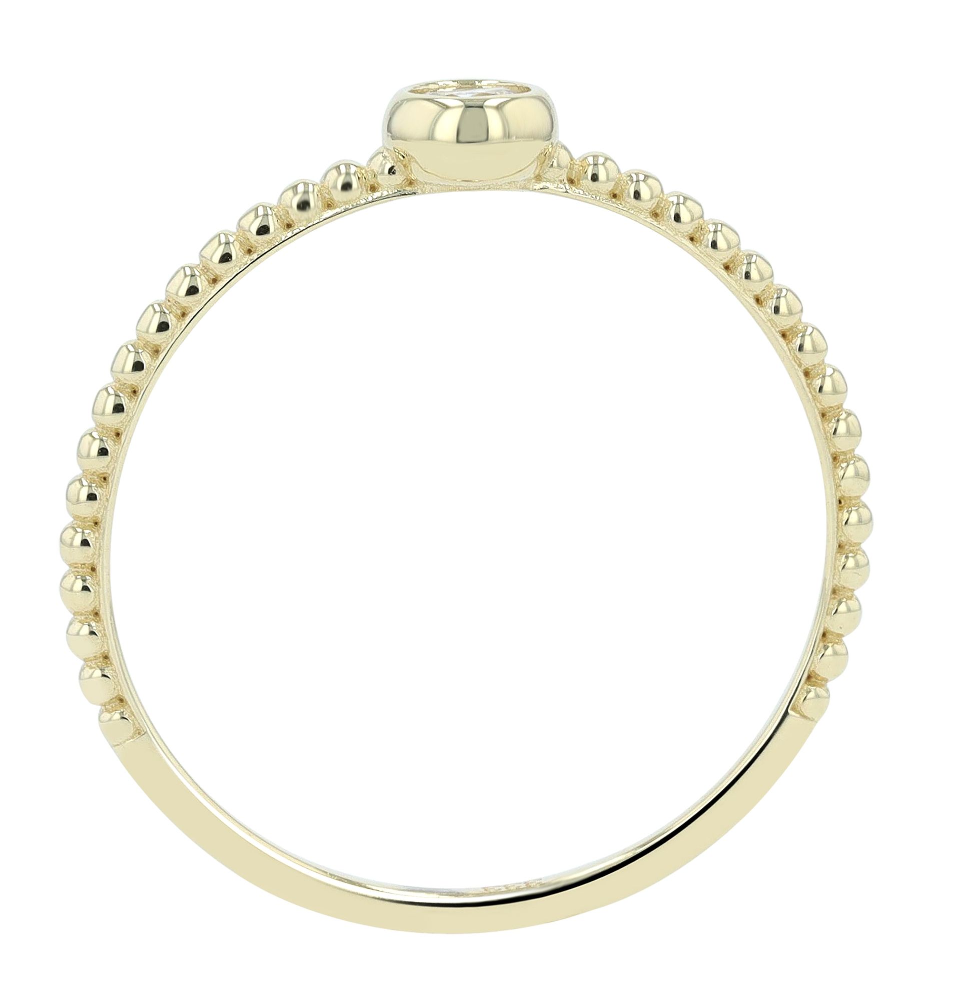 333/- Gold Ring "Plum" , 8 Karat, Vergoldet, Gr. 58