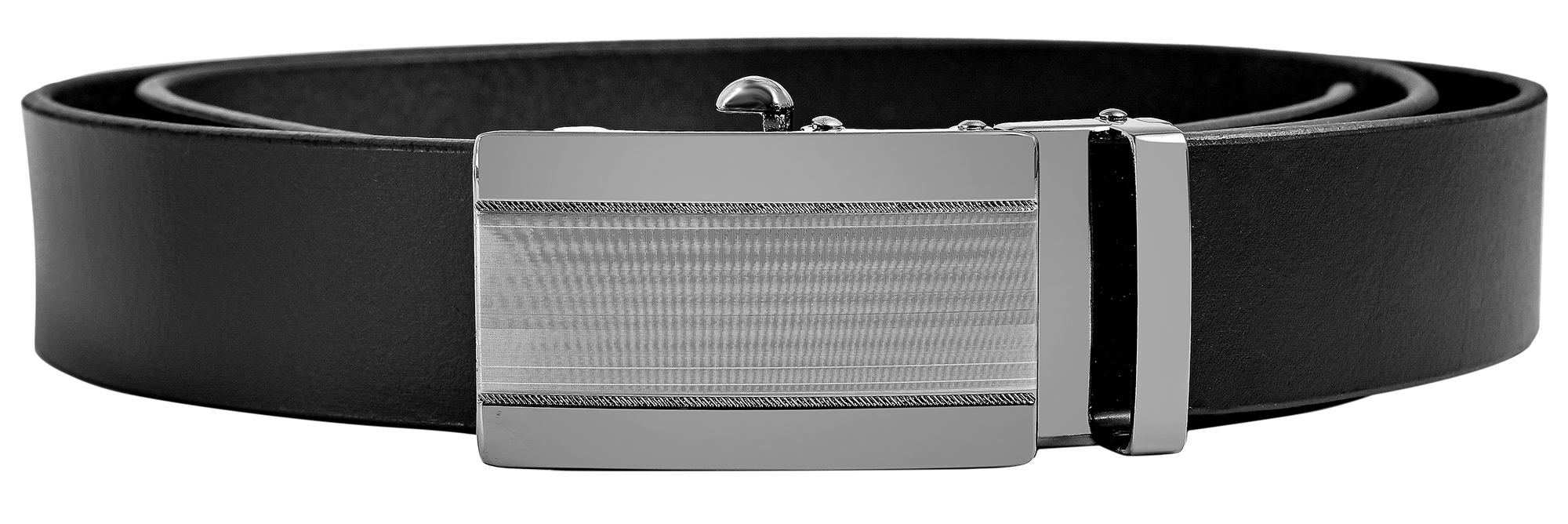 Leonardo Verrelli Echtleder Automatik-Gürtel, max. 100 cm/ 35 mm, schwarz - kürzbar