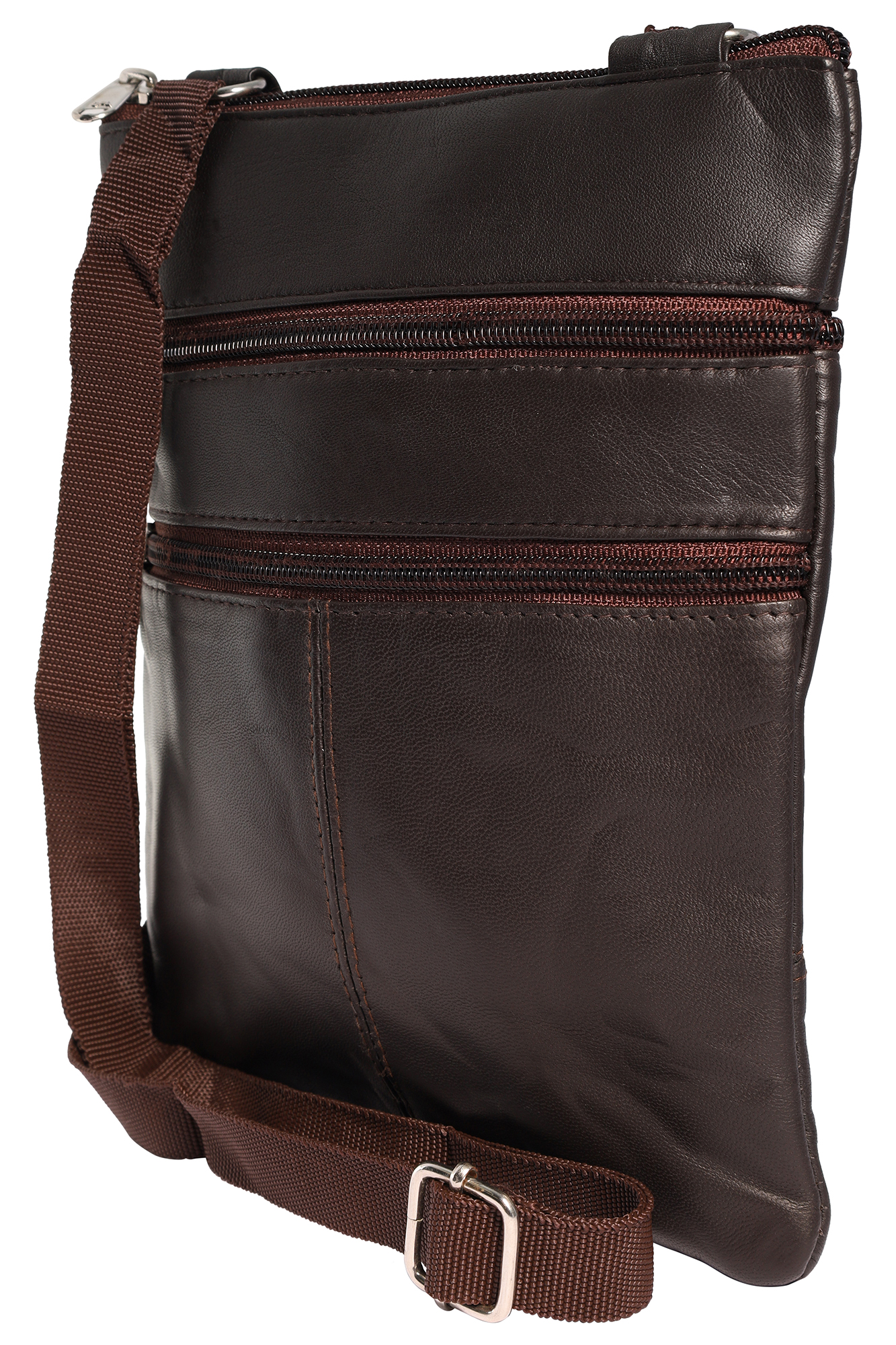 Steinmeister, Echtleder Umhängetaschen/ Crossbody-Tasche, 4 Stück/ Pack, braun