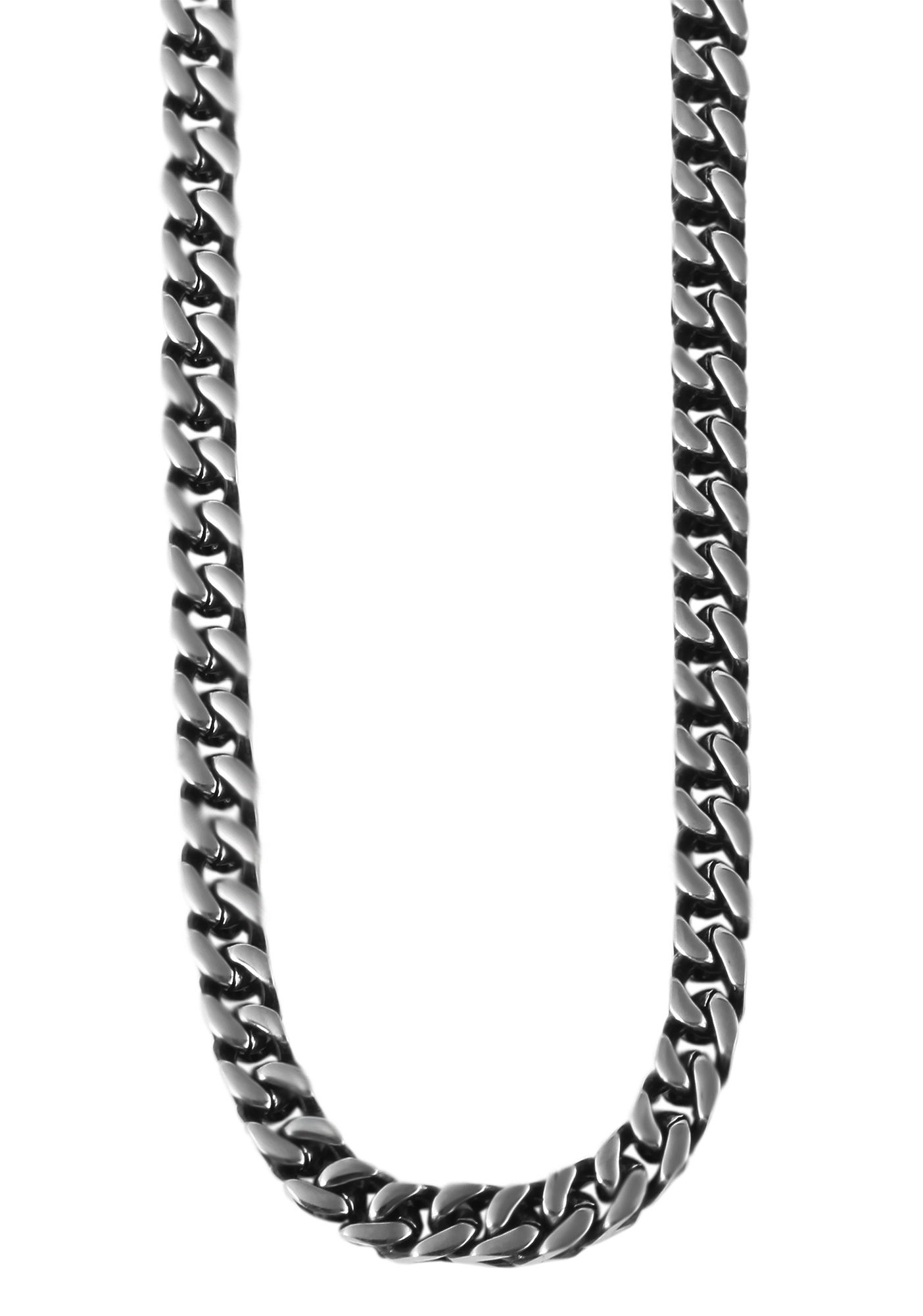 "Jarno" Edelstahl vierkant Fuchsschwanz-Kette, Edelstahl, 43 cm/ 2,5mm