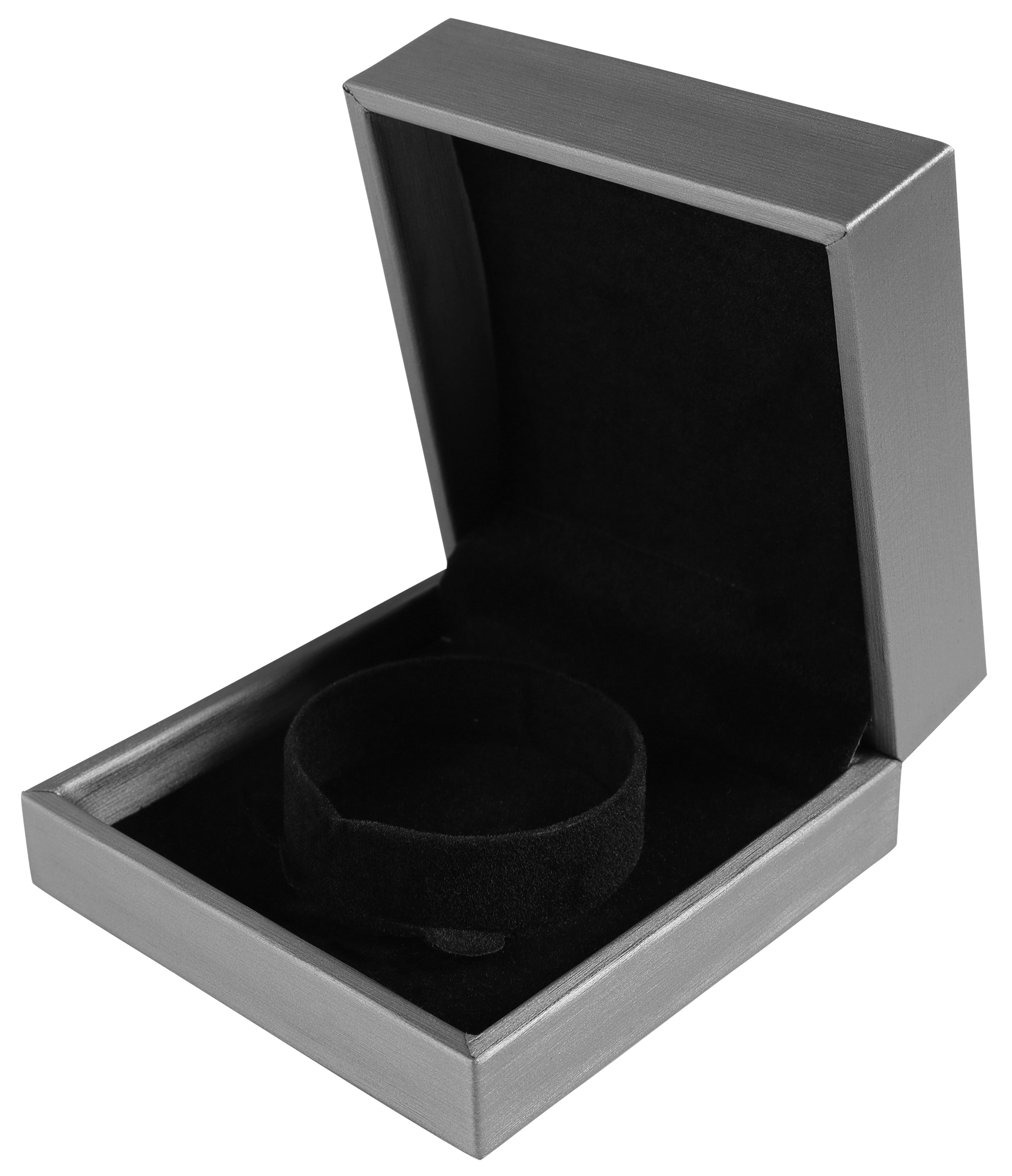 Schmuckbox (Armband) 9 x 9 cm, Kunststoff, grau, VE10