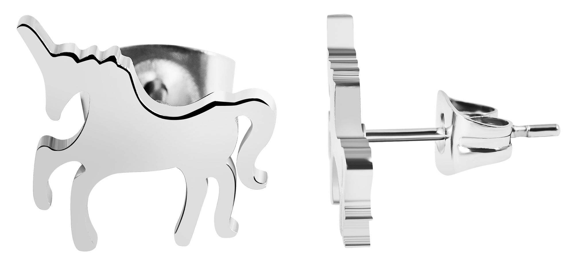 "Alltagszauber Caz" Edelstal Kinder-Ohrstecker - Einhorn