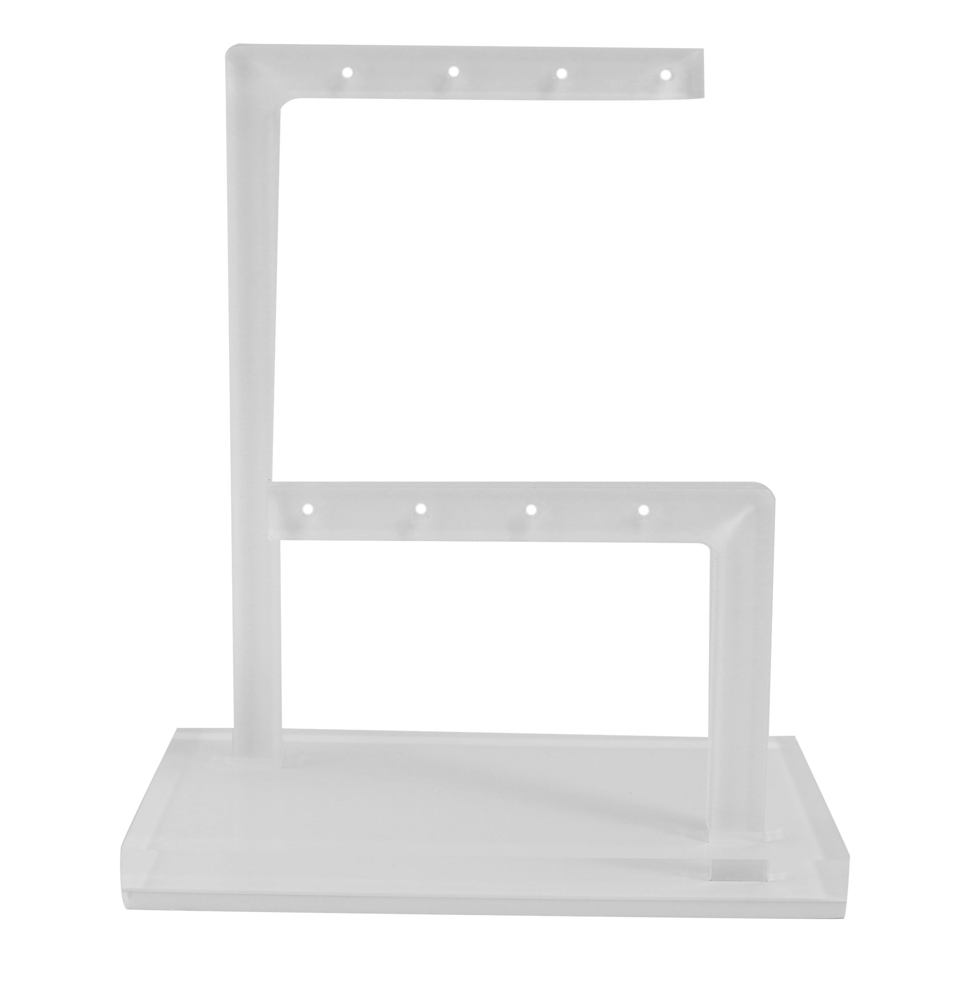 Acryl Aufsteller für 4 Paar Ohrringe (Dekoserie Glossy), weiß