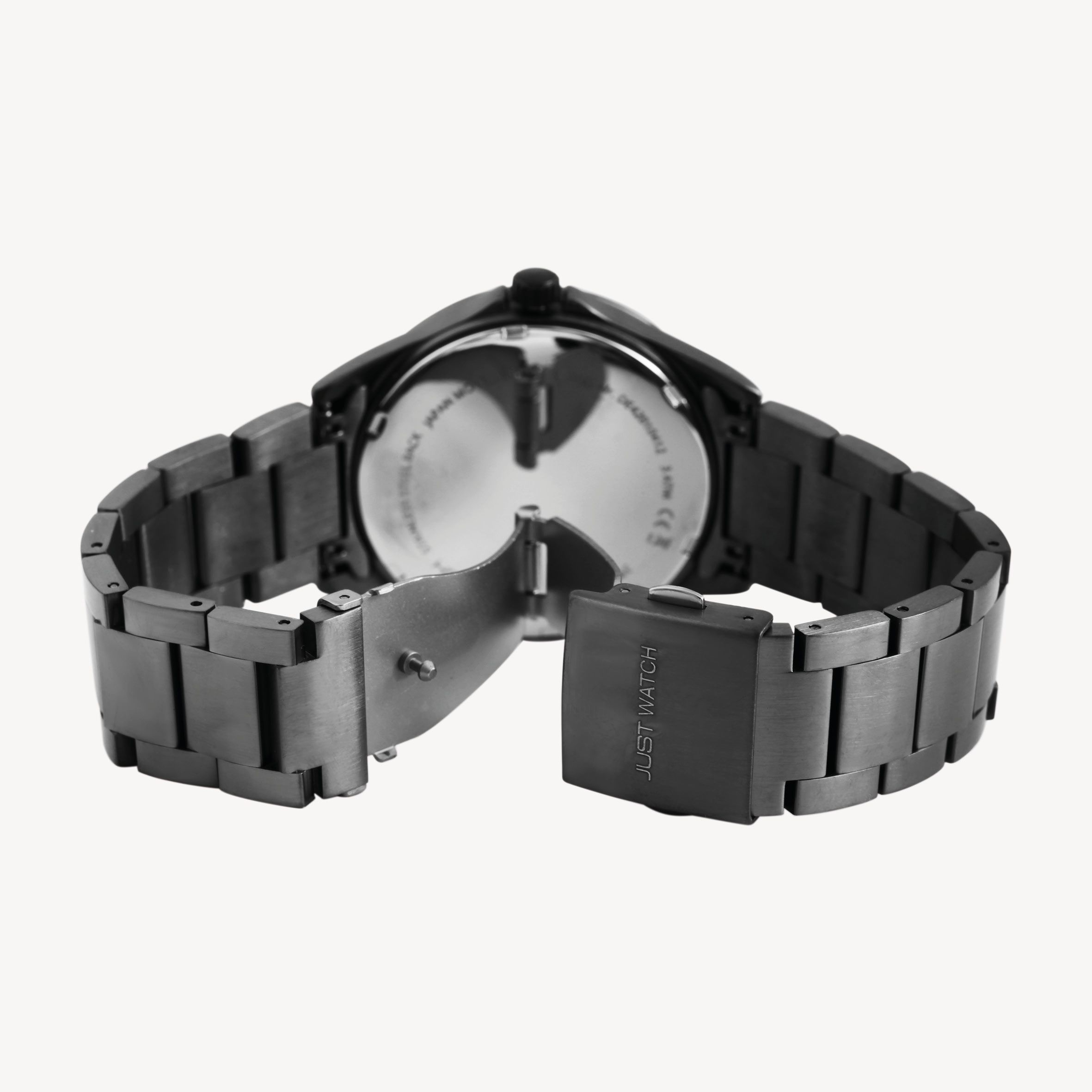 Just Watch Herrenuhr, Edelstahlband, grau/petrol