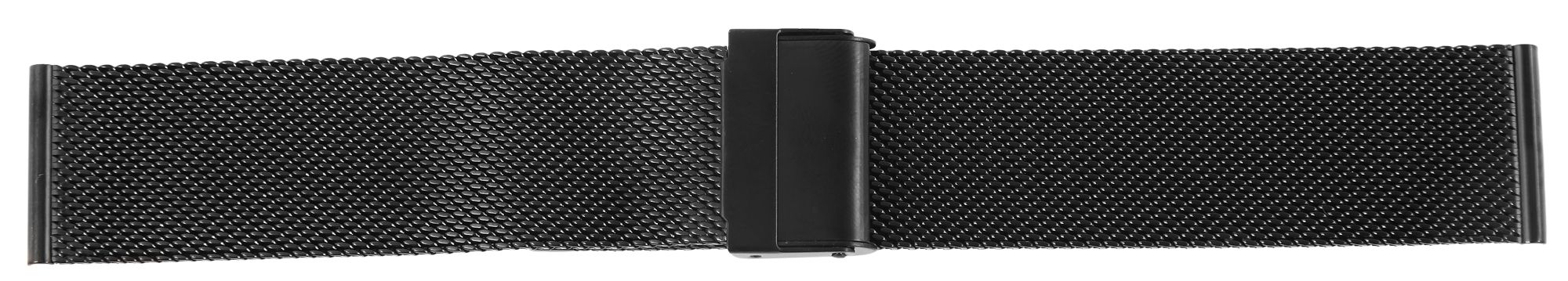 Edelstahl-Milanesearmband (Quick-Release), schwarz, 24 mm