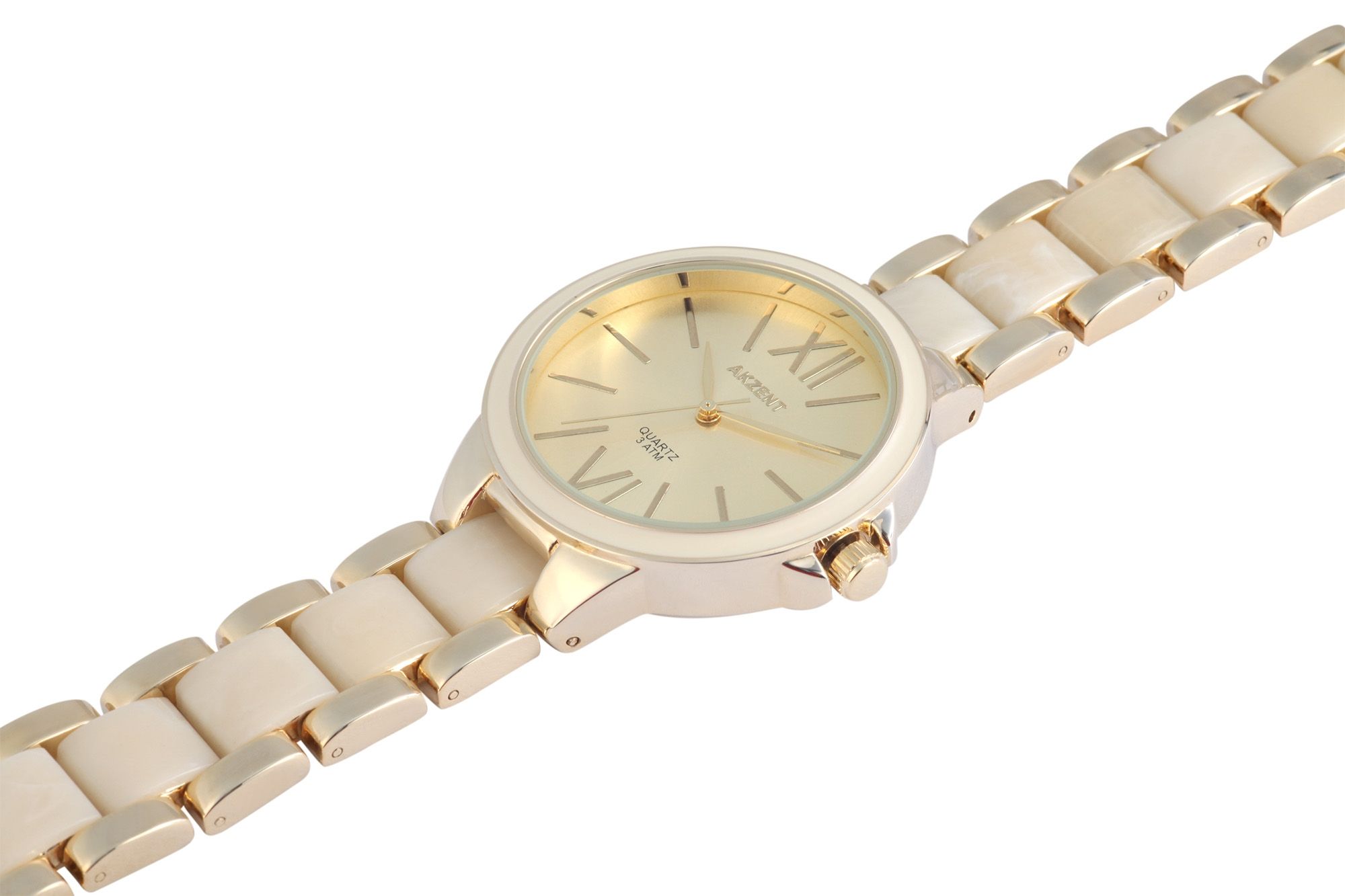 Akzent Damenuhr mit Metallarmband