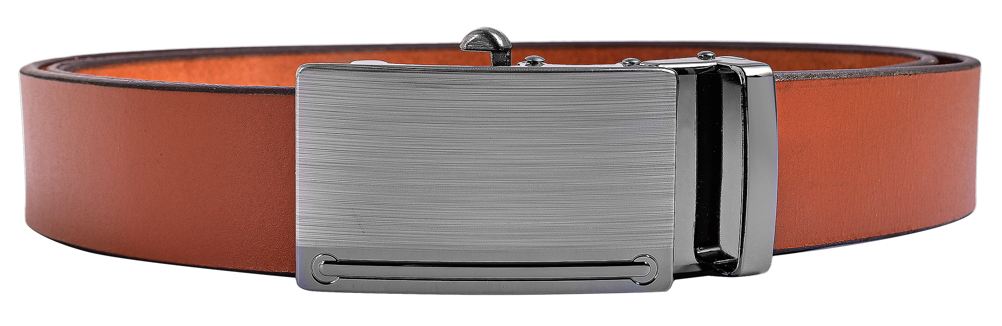 Leonardo Verrelli Echtleder Automatik-Gürtel, max. 110 cm/ 35 mm, braun (tan) - kürzbar