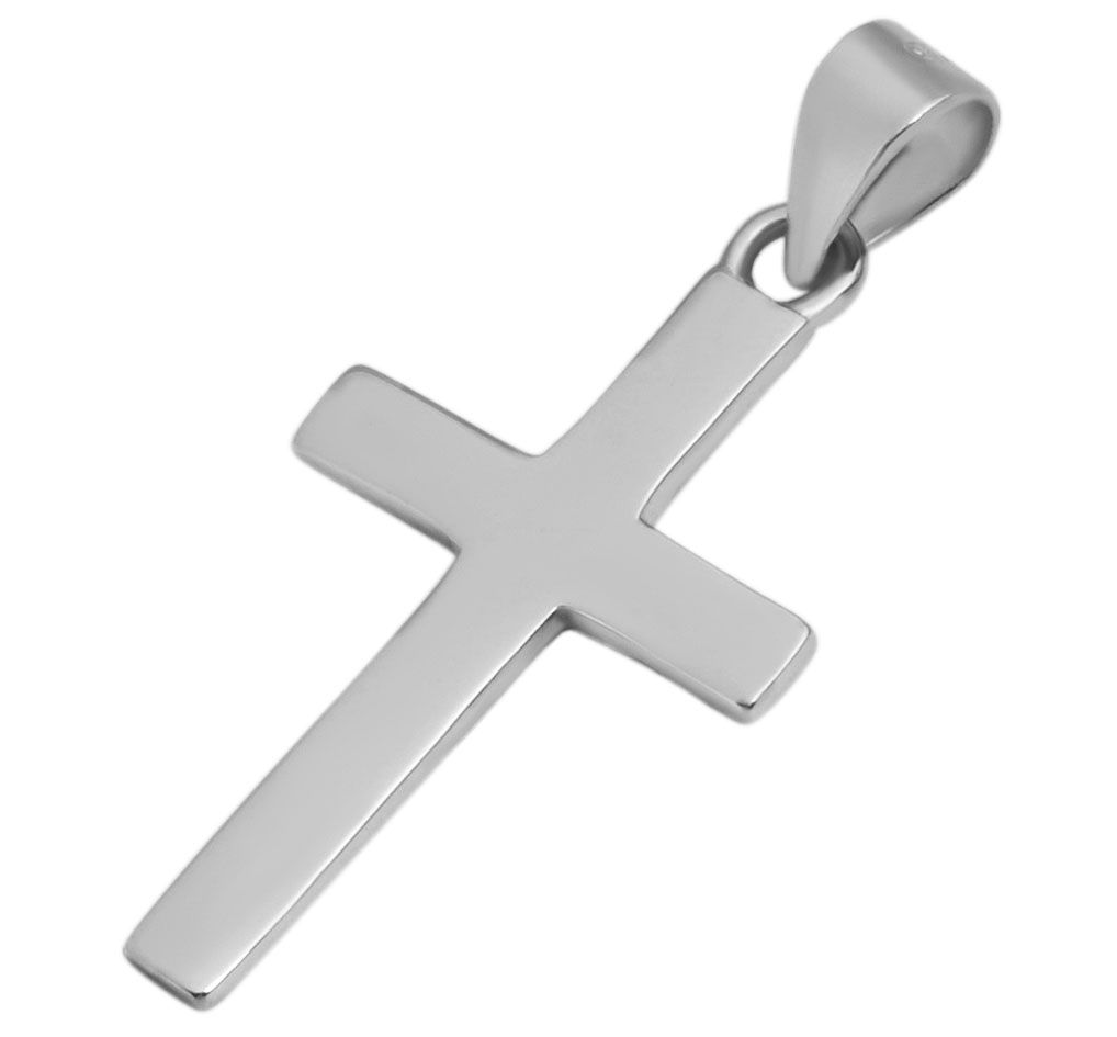 925 Echt Silber Kreuzanhänger ohne Kette, 1,42 Gramm, 925/rhodiniert