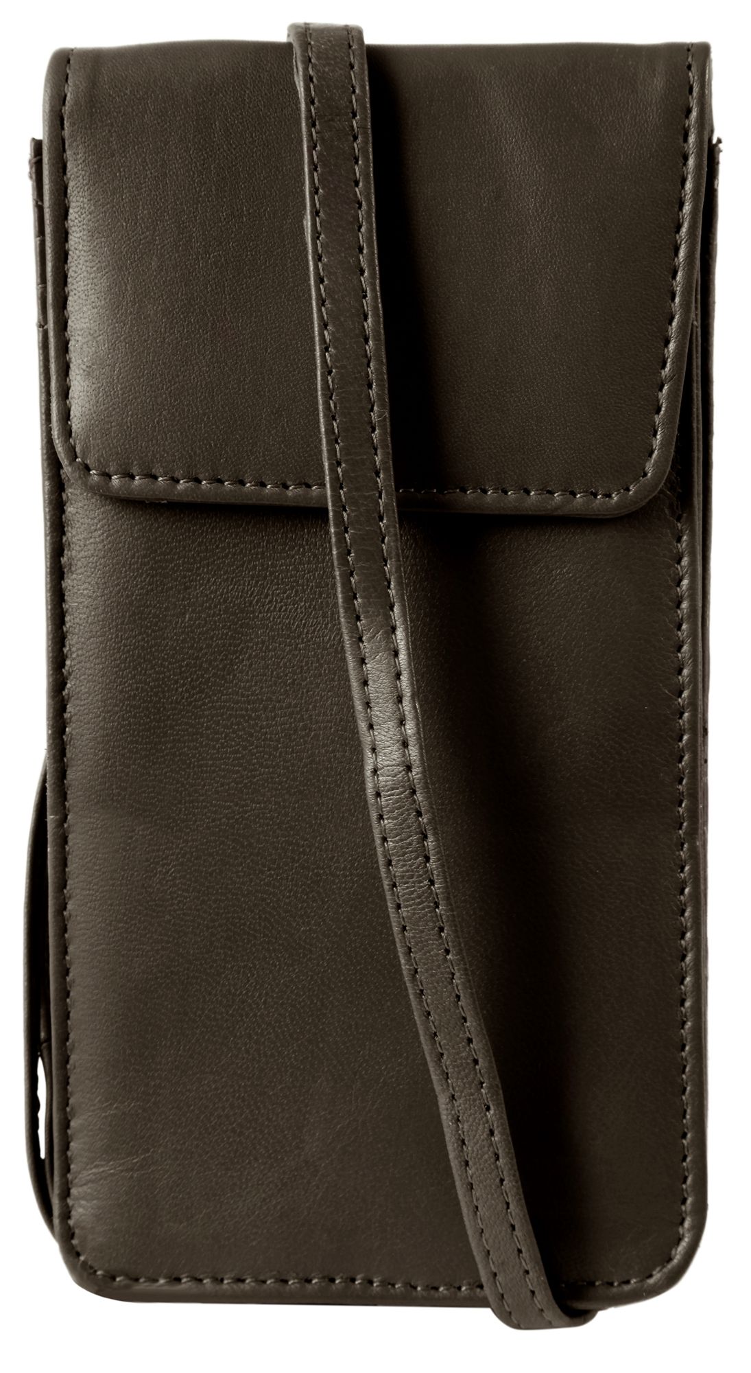Akzent Handyumhängetasche mit Geldbörse, Echtleder, taupe