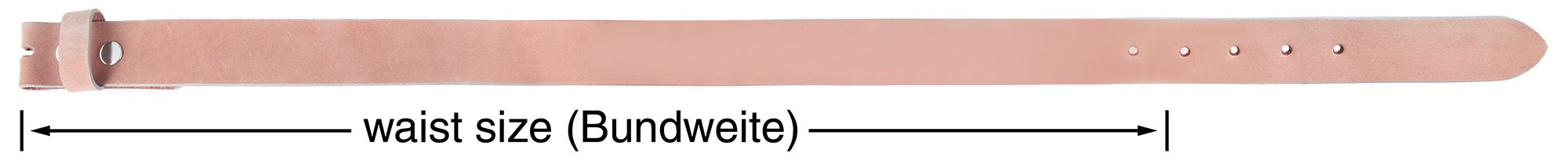 Leonardo Verrelli Echtleder Gürtel für Wechselschnallen, rosa, 100 cm