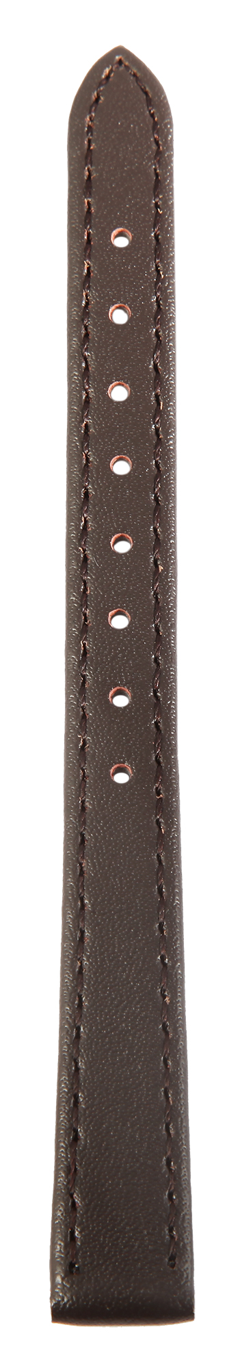 Echtleder-Uhrenarmband, dunkelbraun, 10 mm
