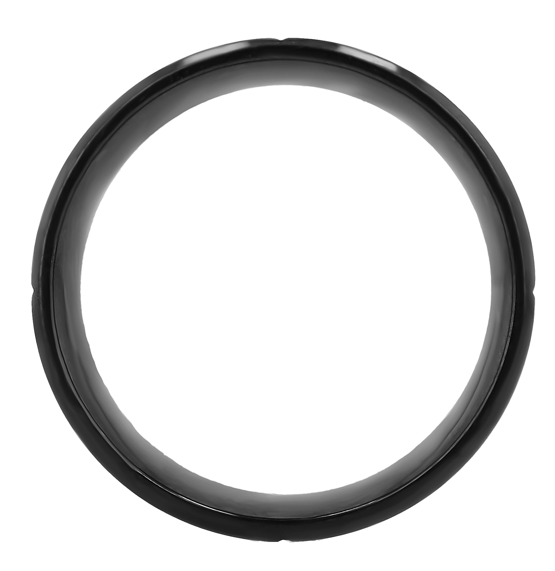 Akzent Herrenring aus Edelstahl, plattiert, schwarz, Gr. 60