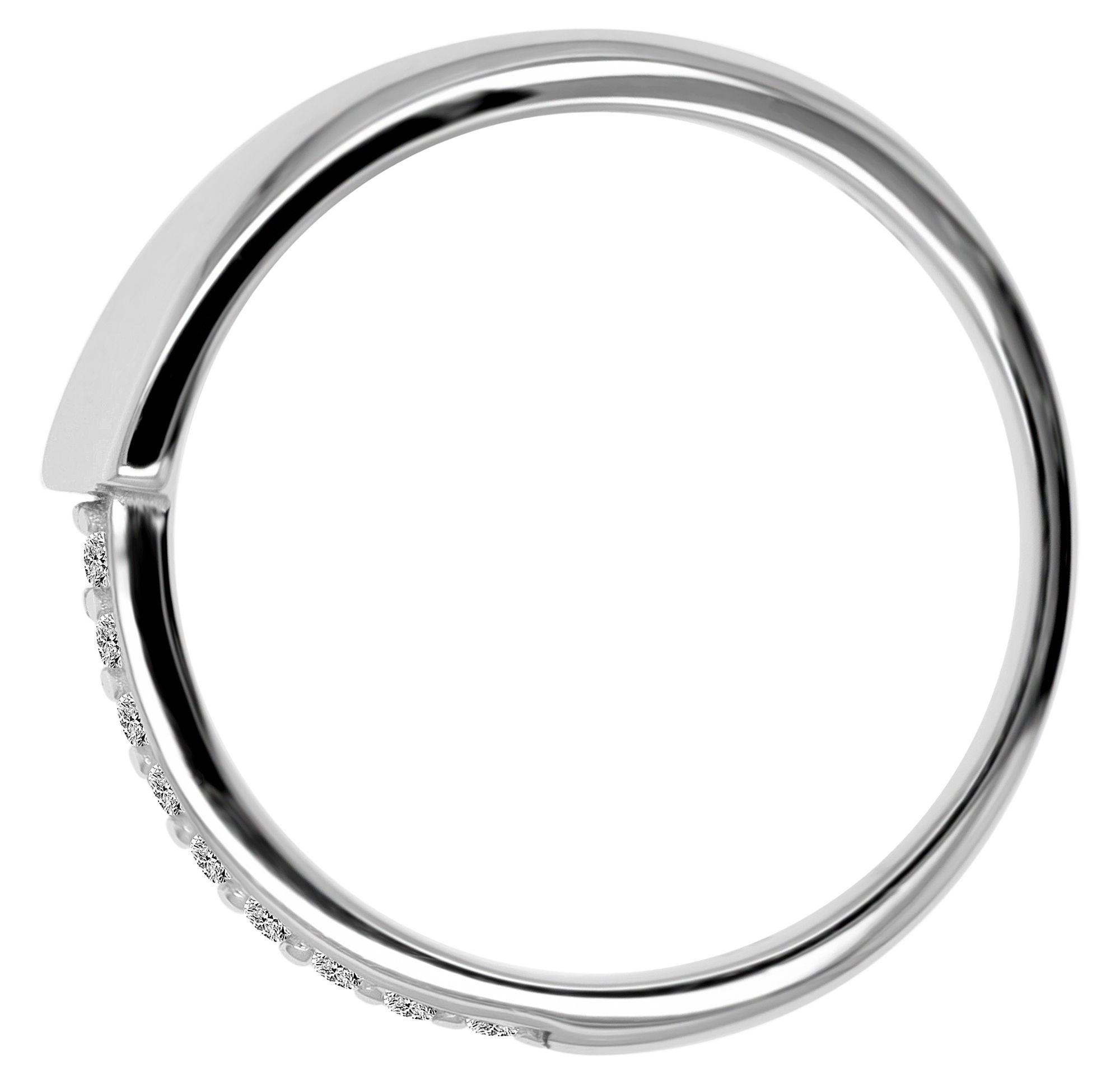 925er Echt Silber Damenring "Tiana" mit Zirkoniabesatz, rhodiniert, Gr. 58