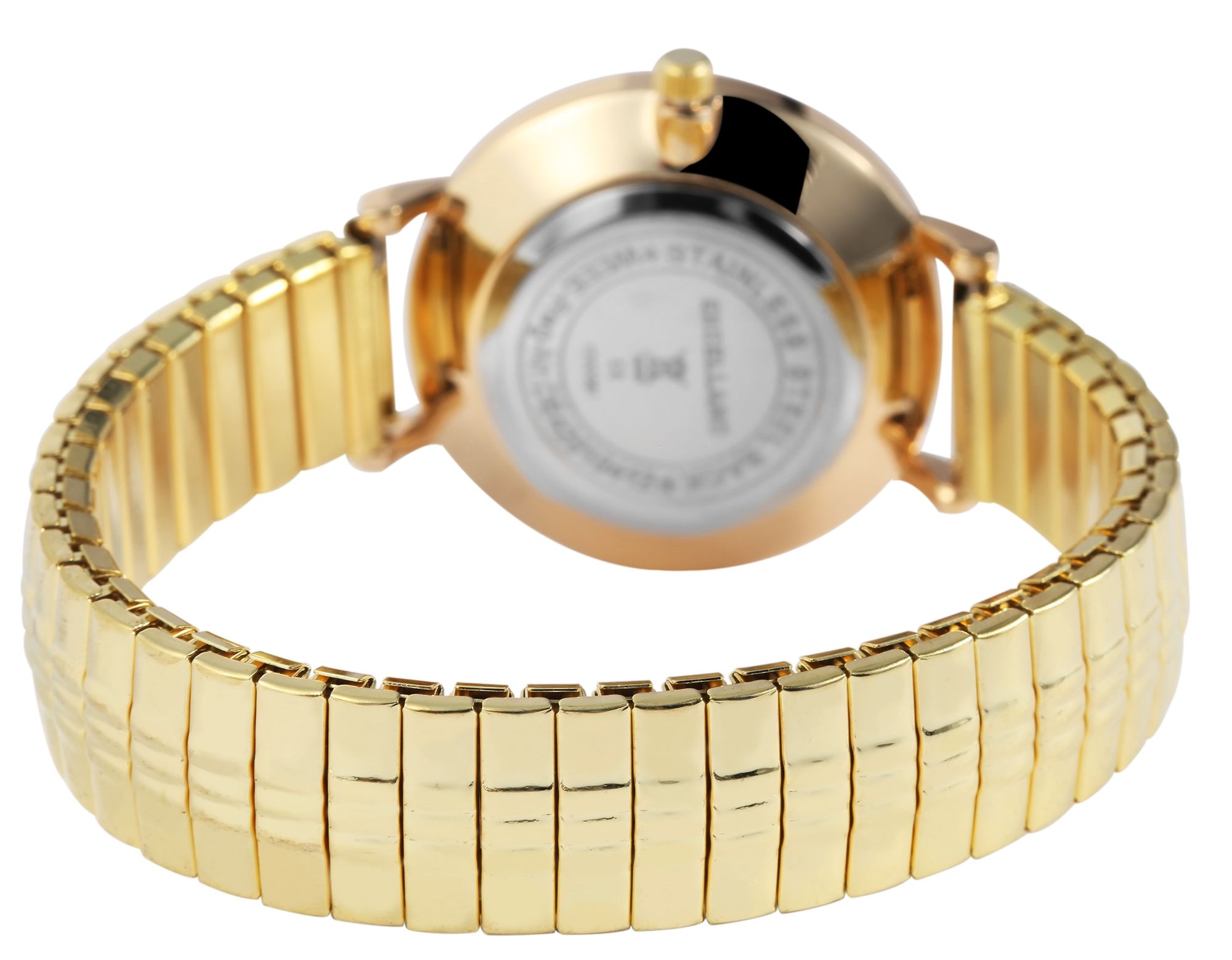 Excellanc Damenuhr mit Edelstahlzugarmband, goldfarben