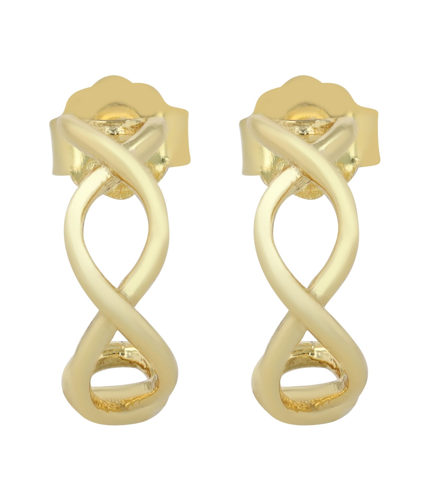"Giselle" Ohrstecker/ Halbcreole aus 925 Echt Silber, Gold