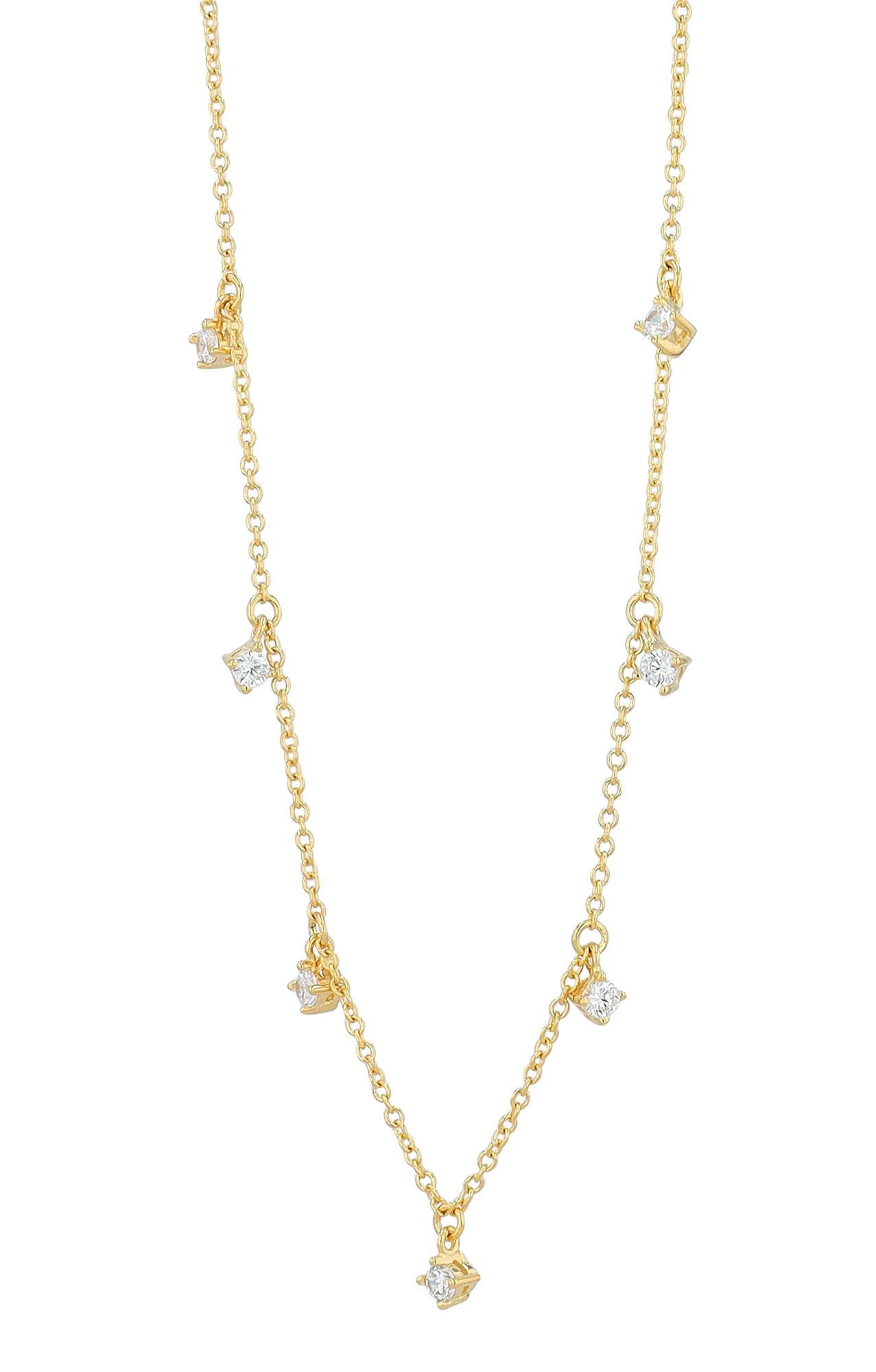 Sif Jakobs Jewellery 925/- Echt Silber Kette "Ellera Piccolo", Zirkonia (weiß), vgold., 45 cm (var.)