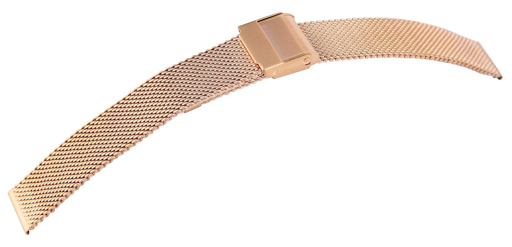Edelstahl-Milanesearmband, roségoldfarben, 16 mm