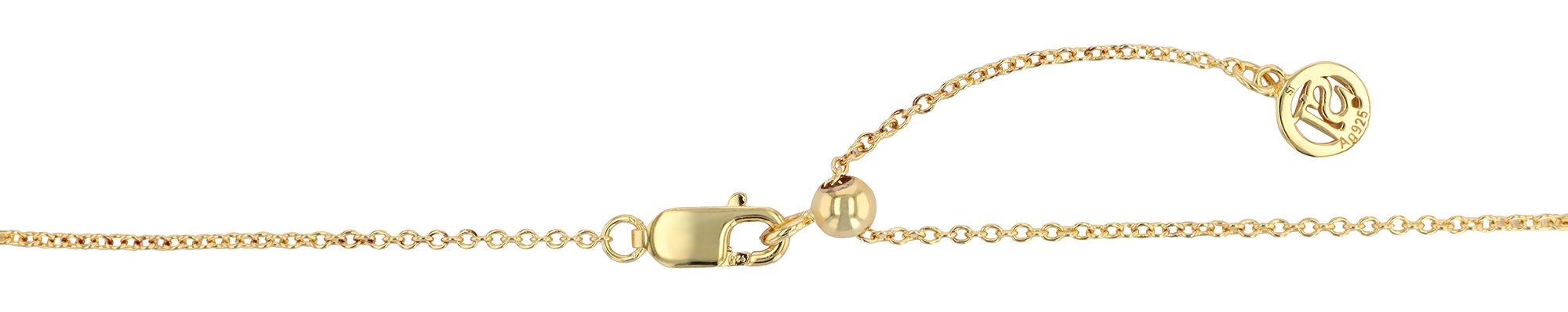 Sif Jakobs Jewellery 925/- Echt Silber Kette "Ellera Piccolo", Zirkonia (bunt), vgold., 45 cm (var.)