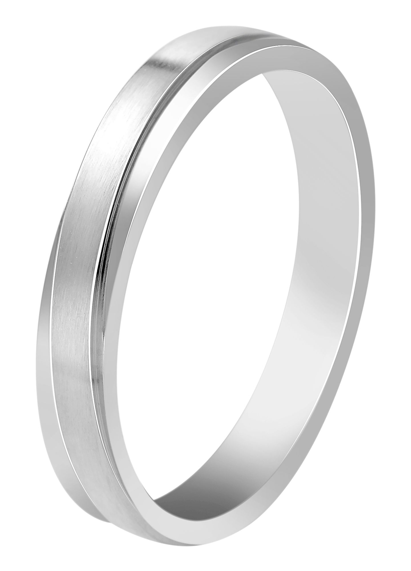 "Unity" Herren-Partnerring, Gr 58, Edelstahl, silberfarben