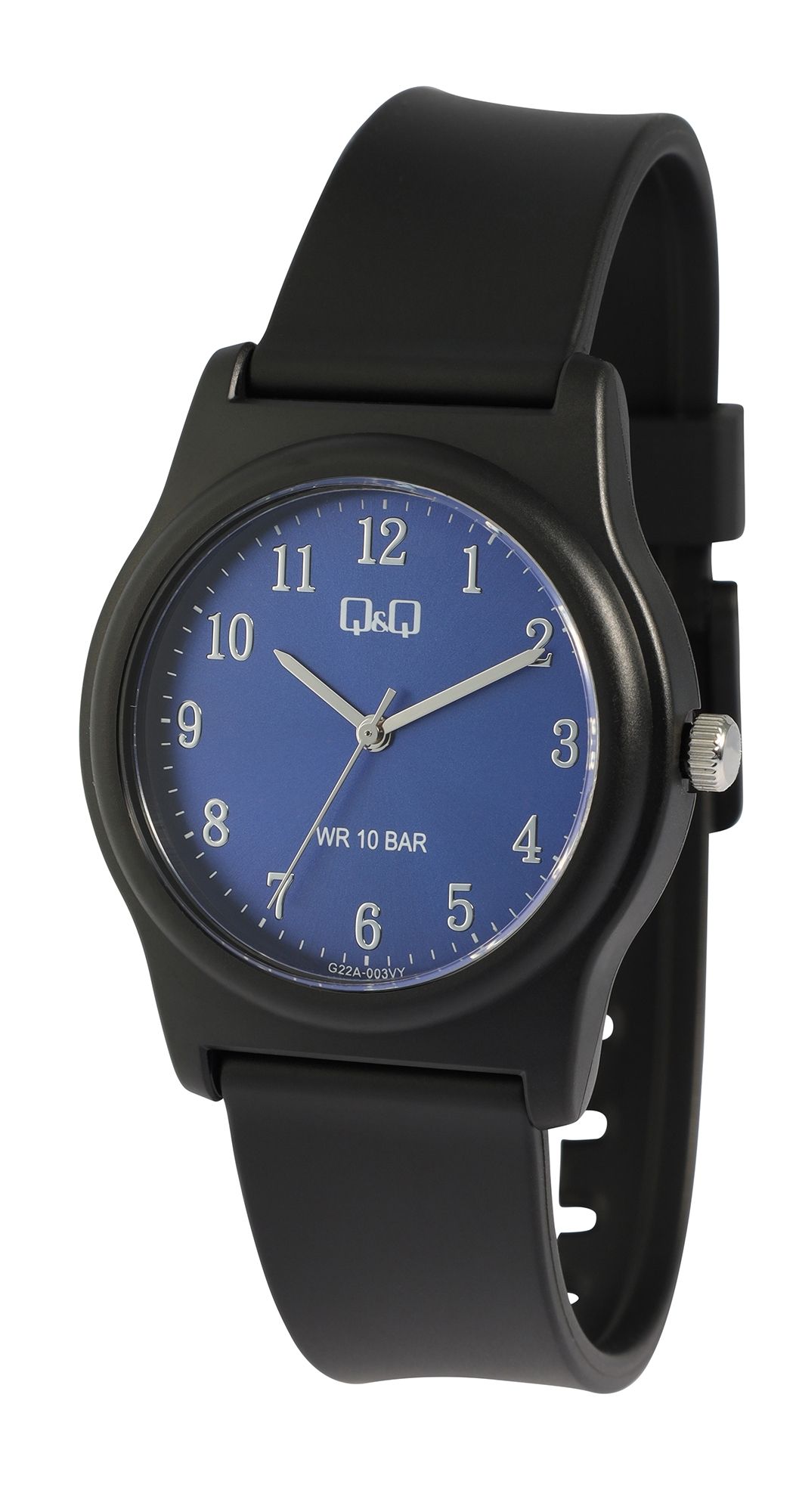 Q&Q Uhr für Herren & Jugendliche, , Ø 38 mm, schwarz/ blau