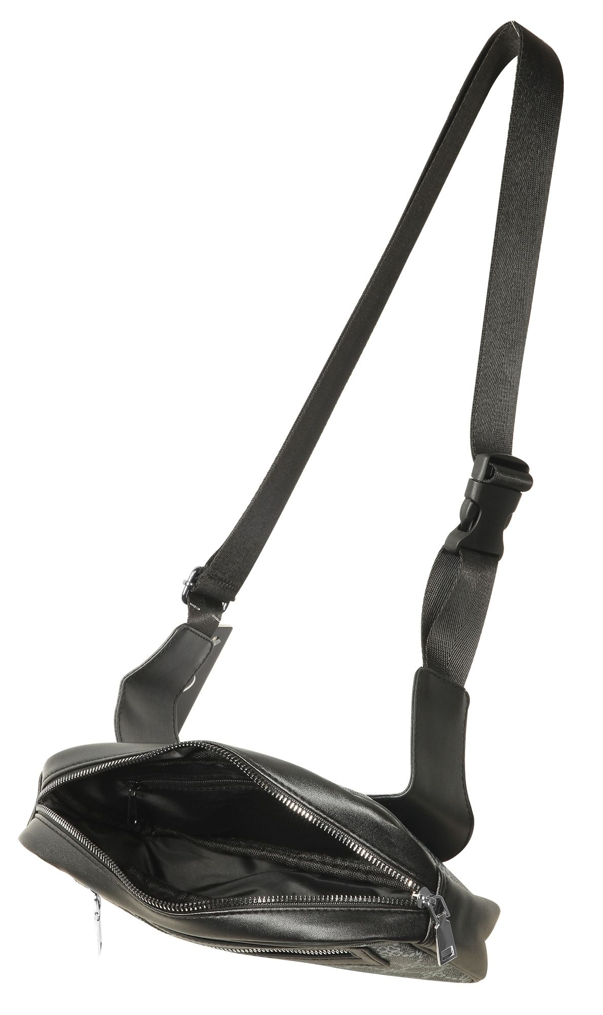 Tasche aus Lederimitat mit Muster,schwarz