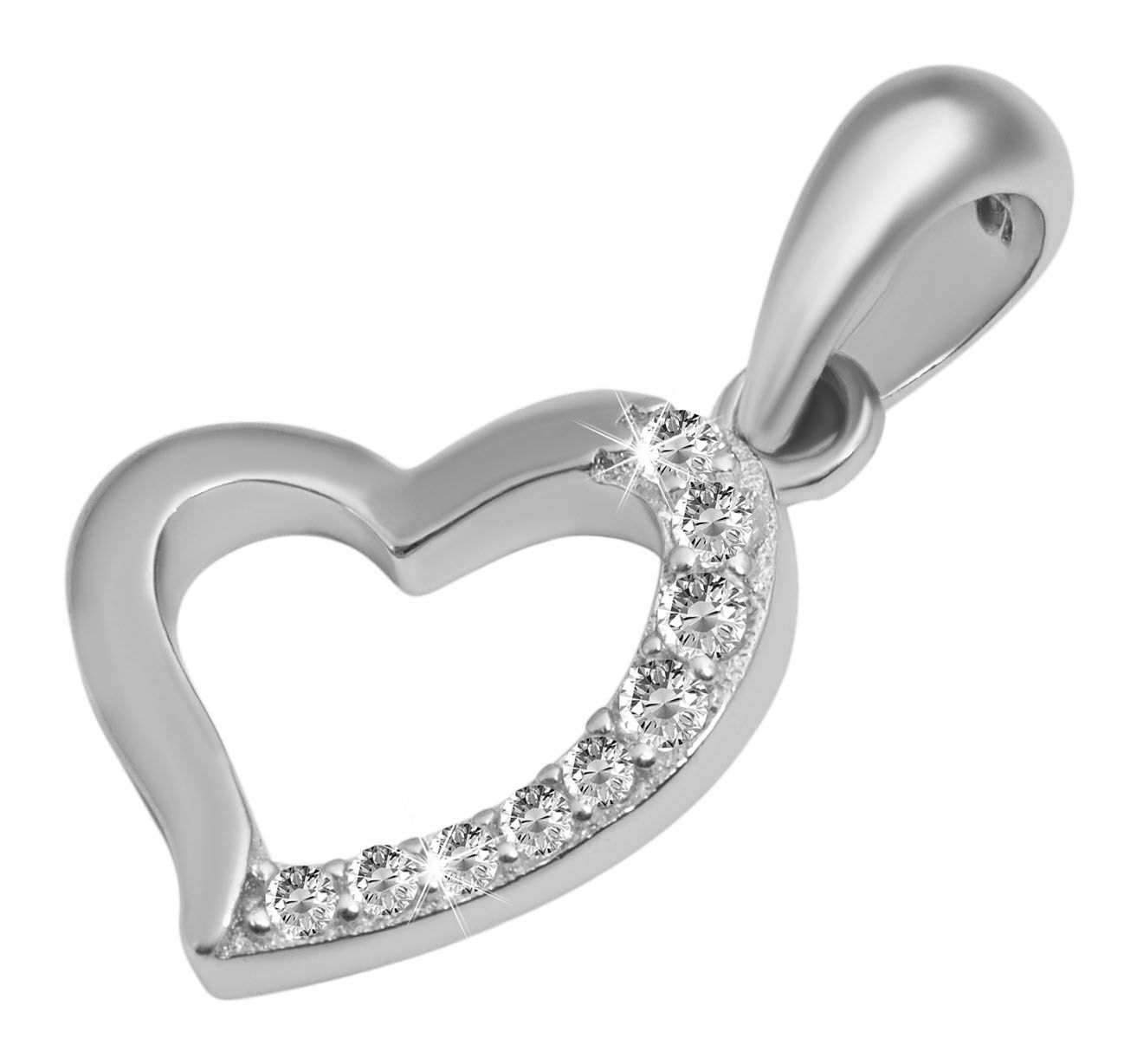 "Imala", 925/- Echt Silber Schmuckset mit Ohrring und Anhänger, silberfarben, rhodiniert