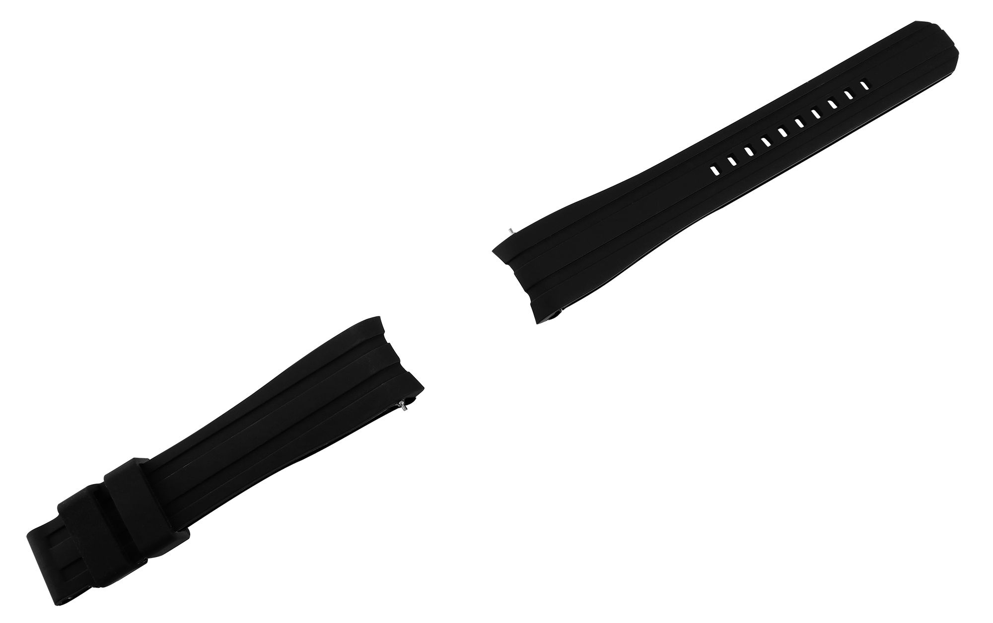 Schnellwechselarmband für Uhren, Silikon, Dornschließe, schwarz/grau, 20 mm