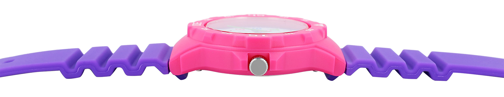Q&Q Kinder/ Mädchen, Uhr mit Silikonarmband, Ø 33 mm, lila/ pink