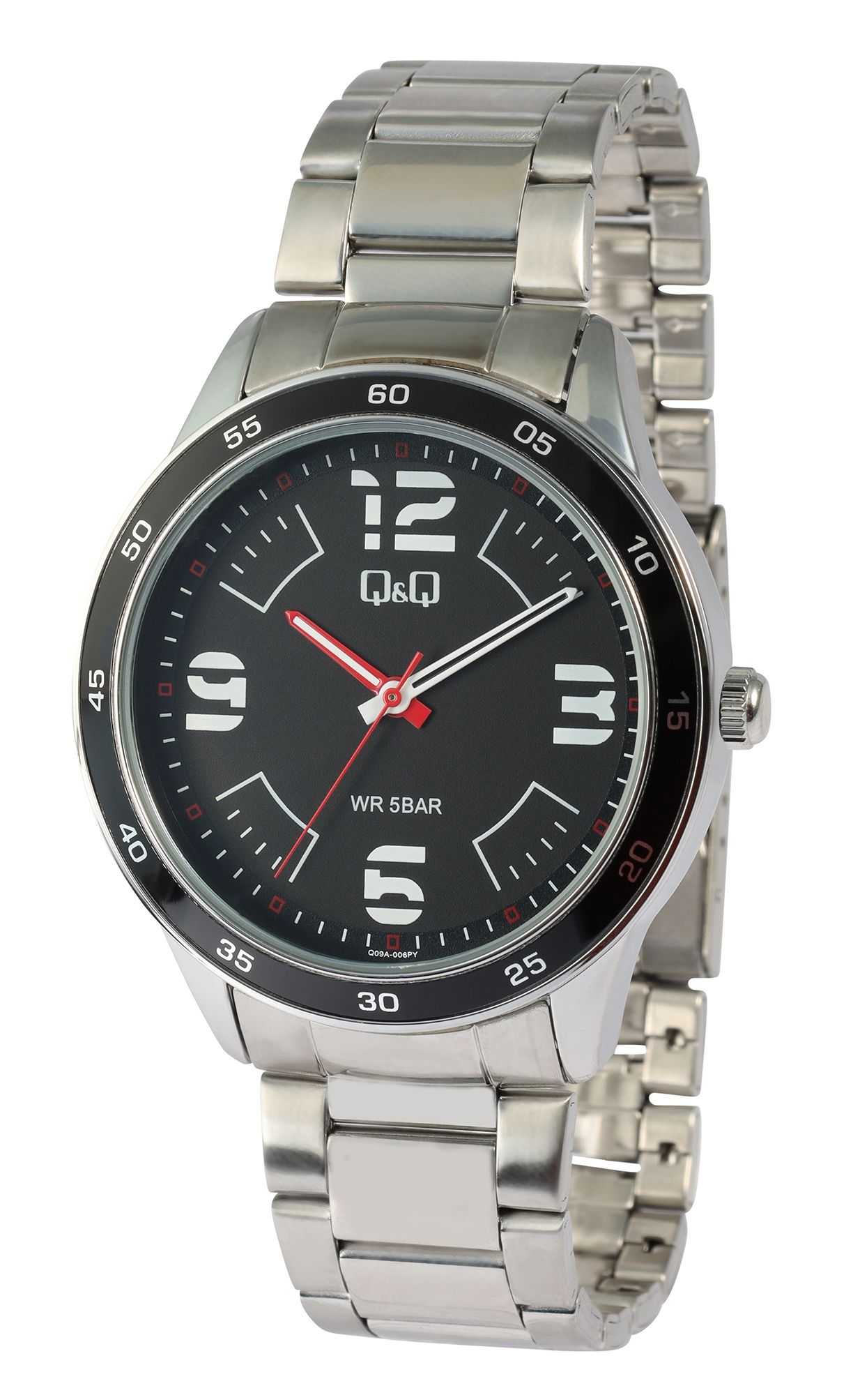 Q&Q Herrenuhr mit Gliederarmband, 5 ATM, sportliches Design