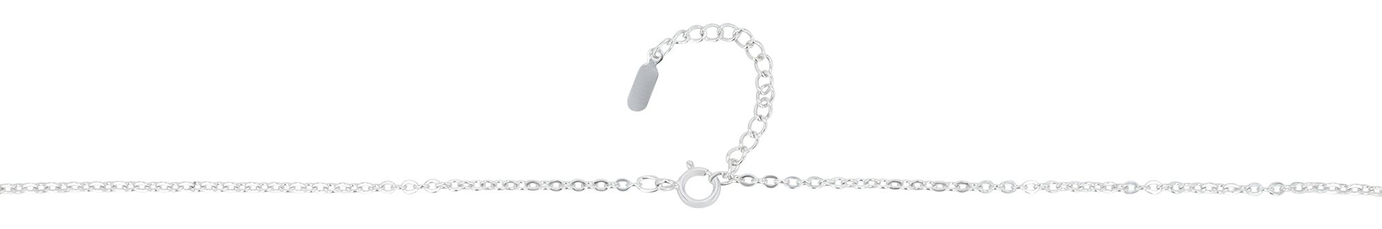 925/- Echt Silber Halskette "Carla", Herzanhänger, Zirkoniabesatz, 925/rhodiniert