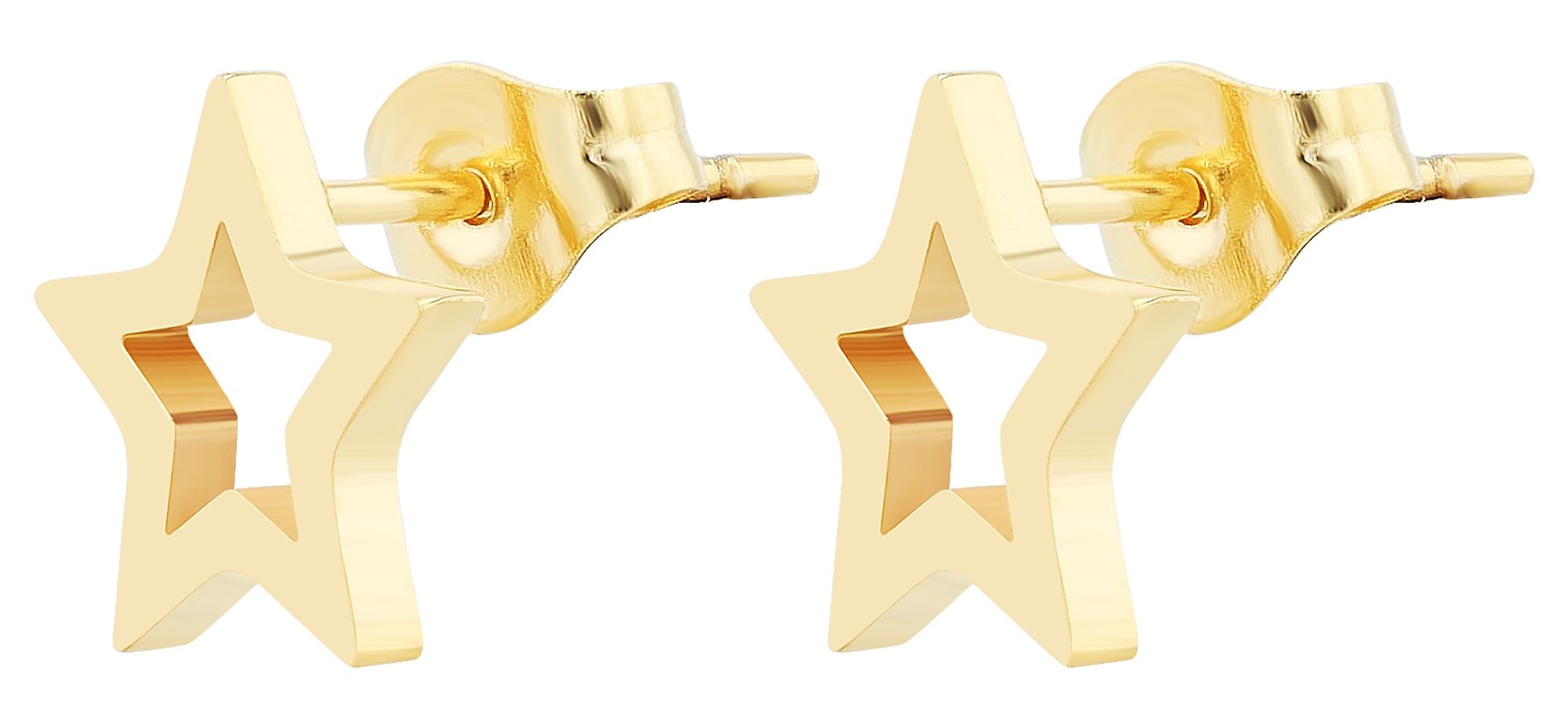 "Finley" Akzent Edelstahl Ohrstecker Stern, goldfarben