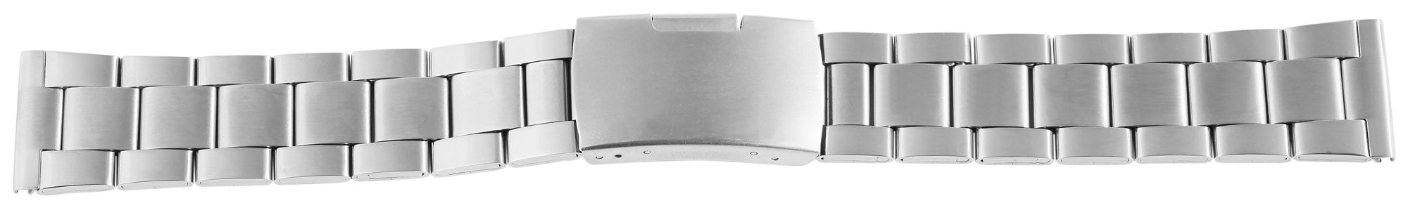 Edelstahl-Uhrenarmband, silberfarben, 20 mm