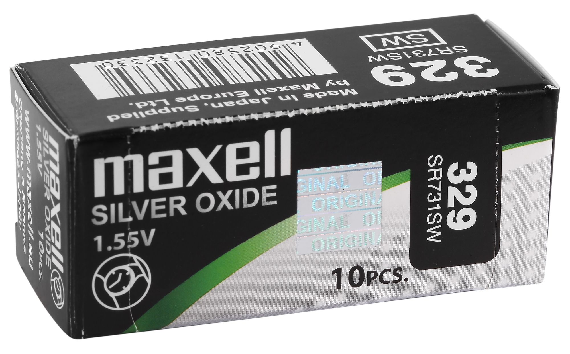 MAXELL Knopfzellen, 0% Quecksilber, Verpackungsinhalt 10 Stück, 329