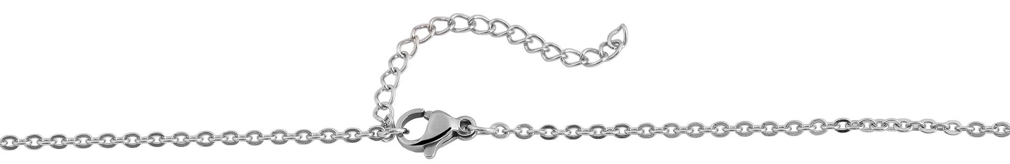 Akzent Edelstahl Schmuckset, Lebensbaum Kette + Ohrstecker, 45+5 cm, silberfarbig